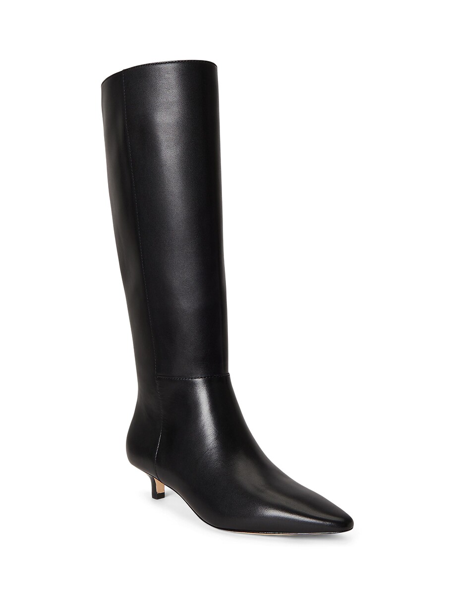 Lauren Ralph Lauren Botas de piel con tacón kitten FRANCESCA — foto 2
