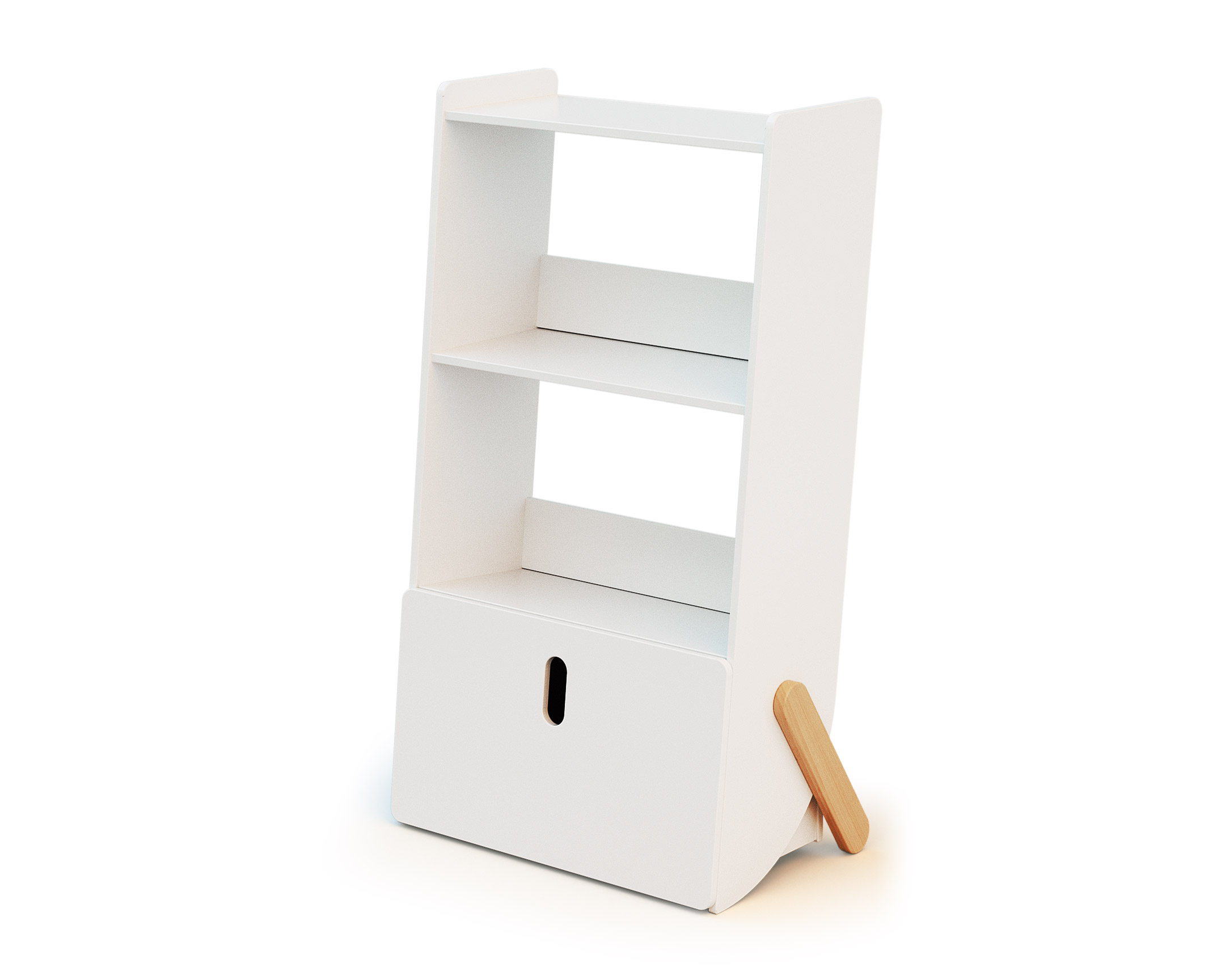 WEBABY - Étagère enfant PIRATE en bois - Blanc, WEBABY
