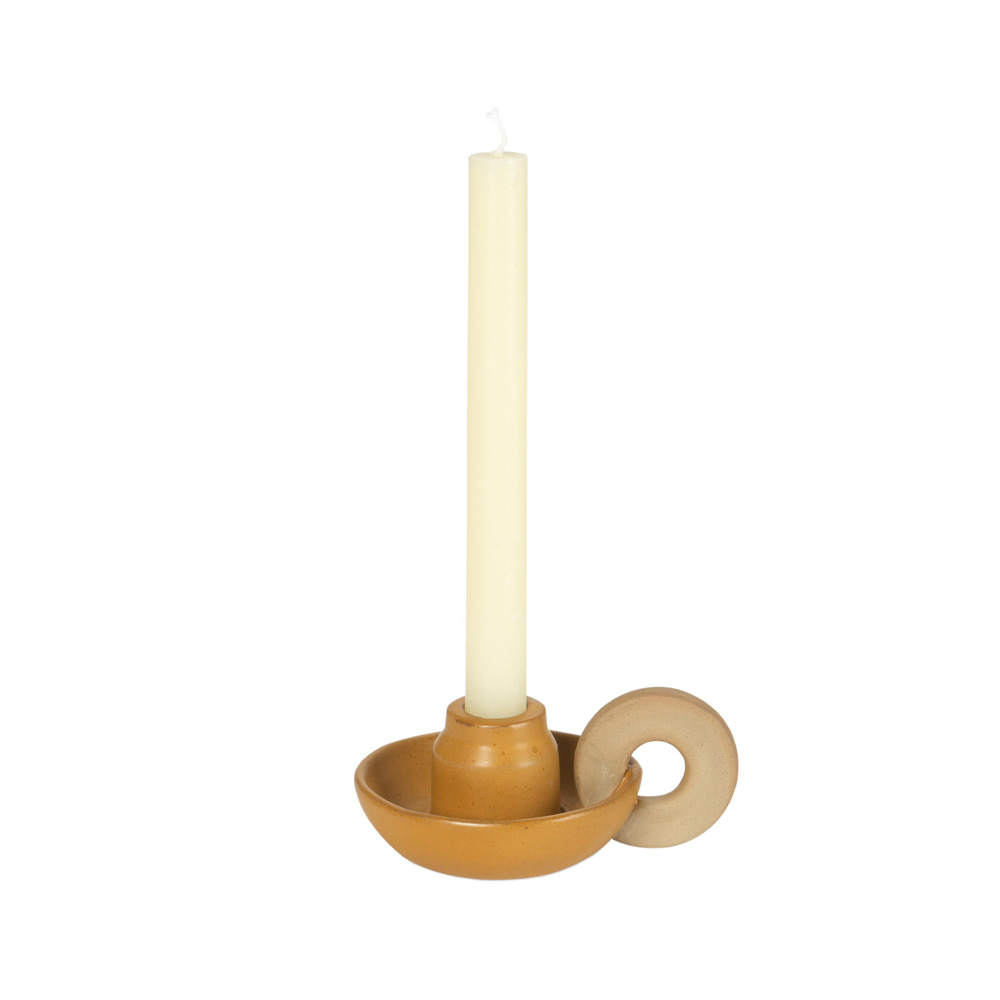 Bougeoir - Céramique beige - NOTTE, MAISON AUBERTIN