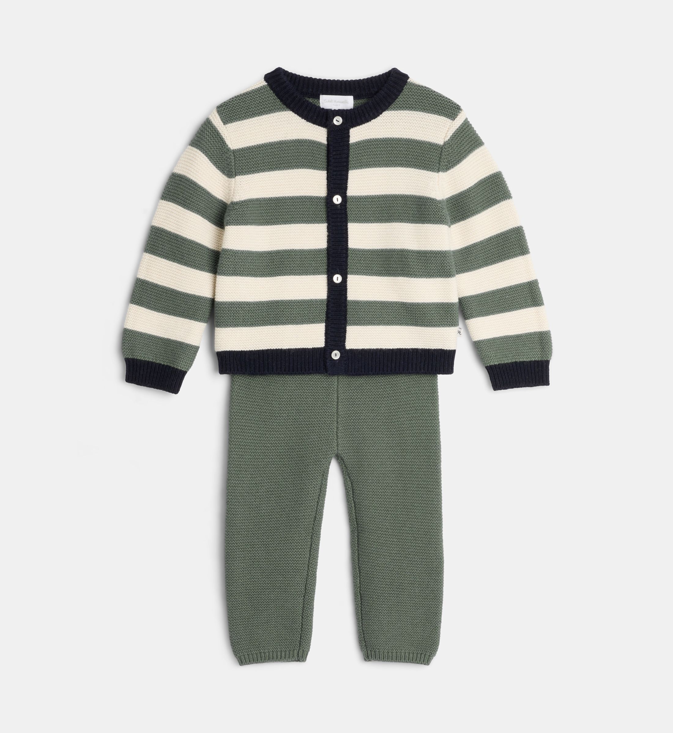 Ensemble droit tennessy en maille de coton et laine, CADET ROUSSELLE