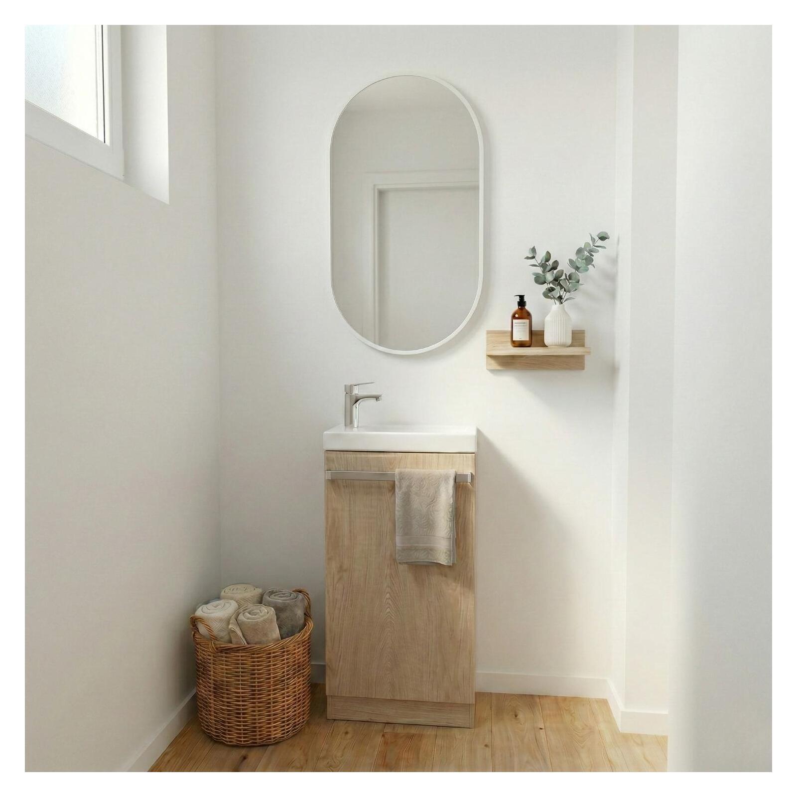 Meuble lave-mains + vasque + miroir JOHANN, MOB IN