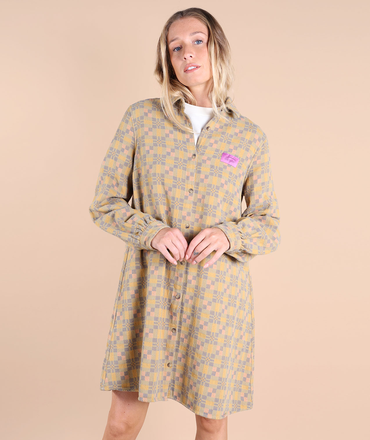 Robe chemise flannelle TILE, OXBOW