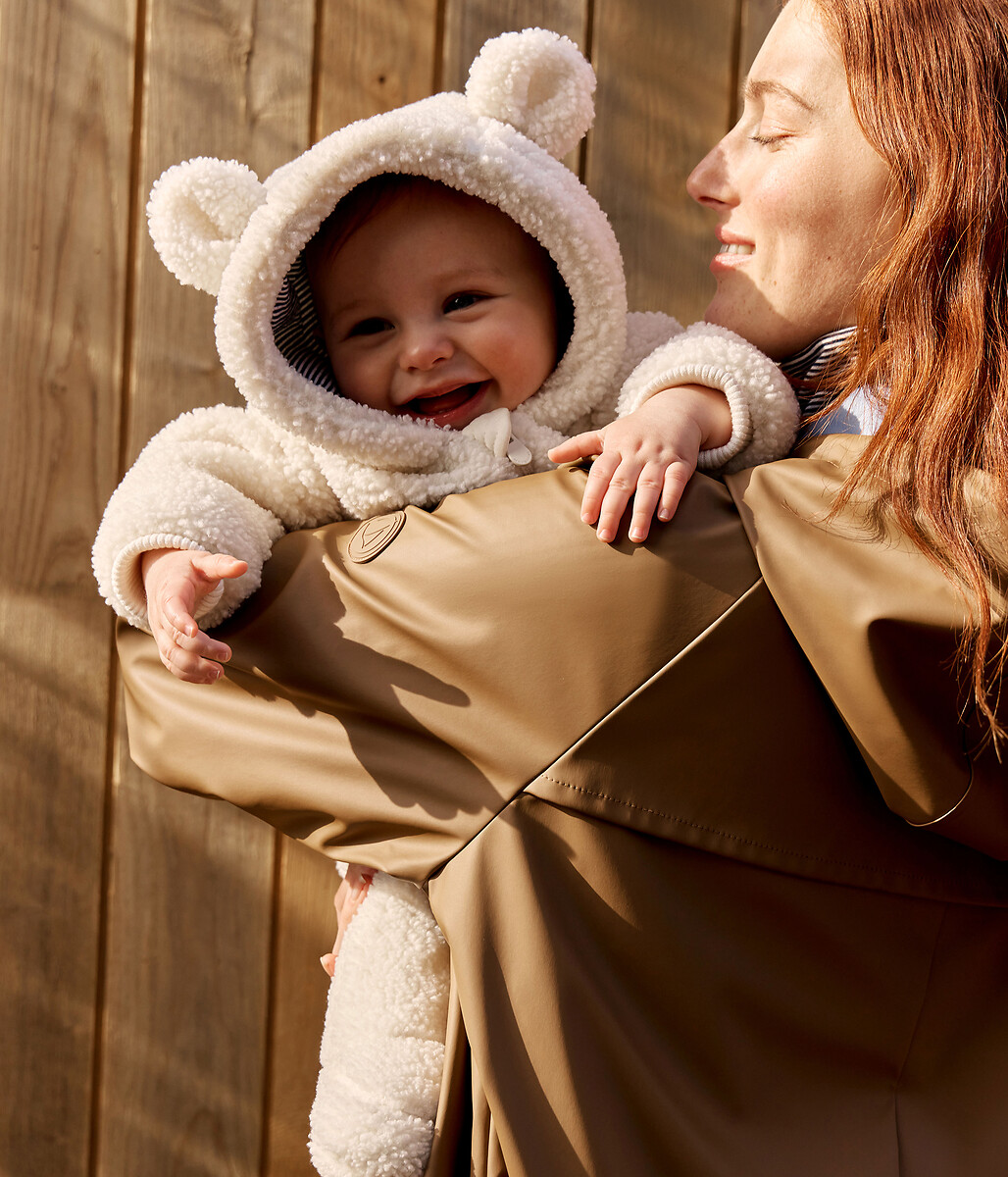 Sherpa Pramsuit with Ears and Lining, PETIT BATEAU
