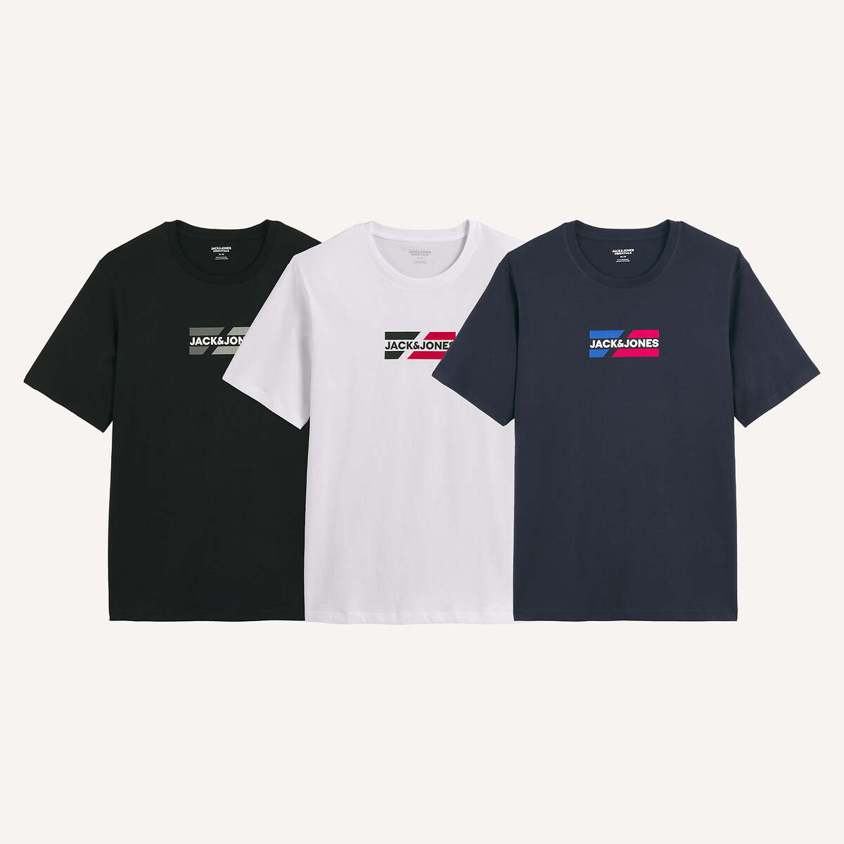 Lot de 3 t-shirts manches courtes, JACK & JONES
