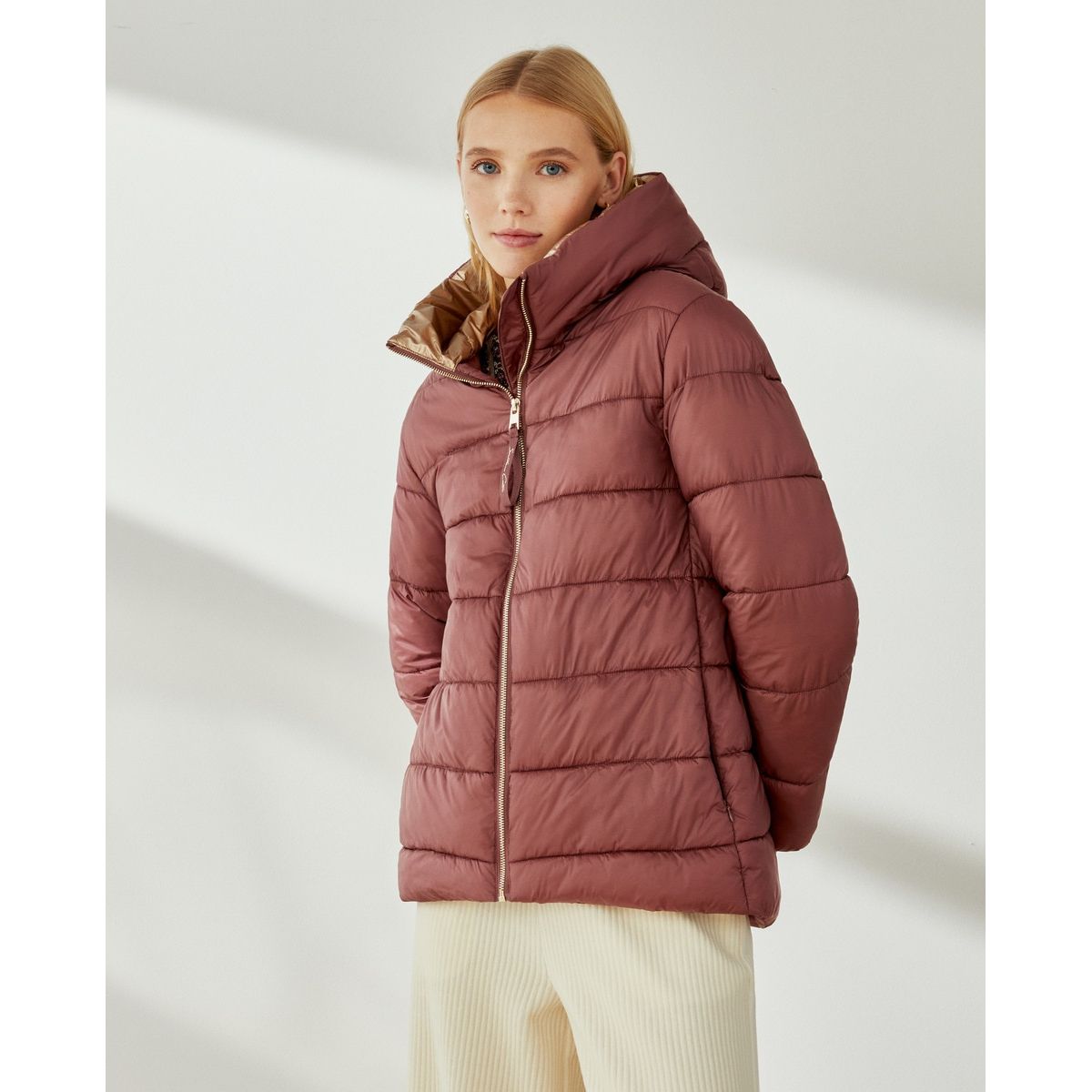 Veste best sale courte bordeaux