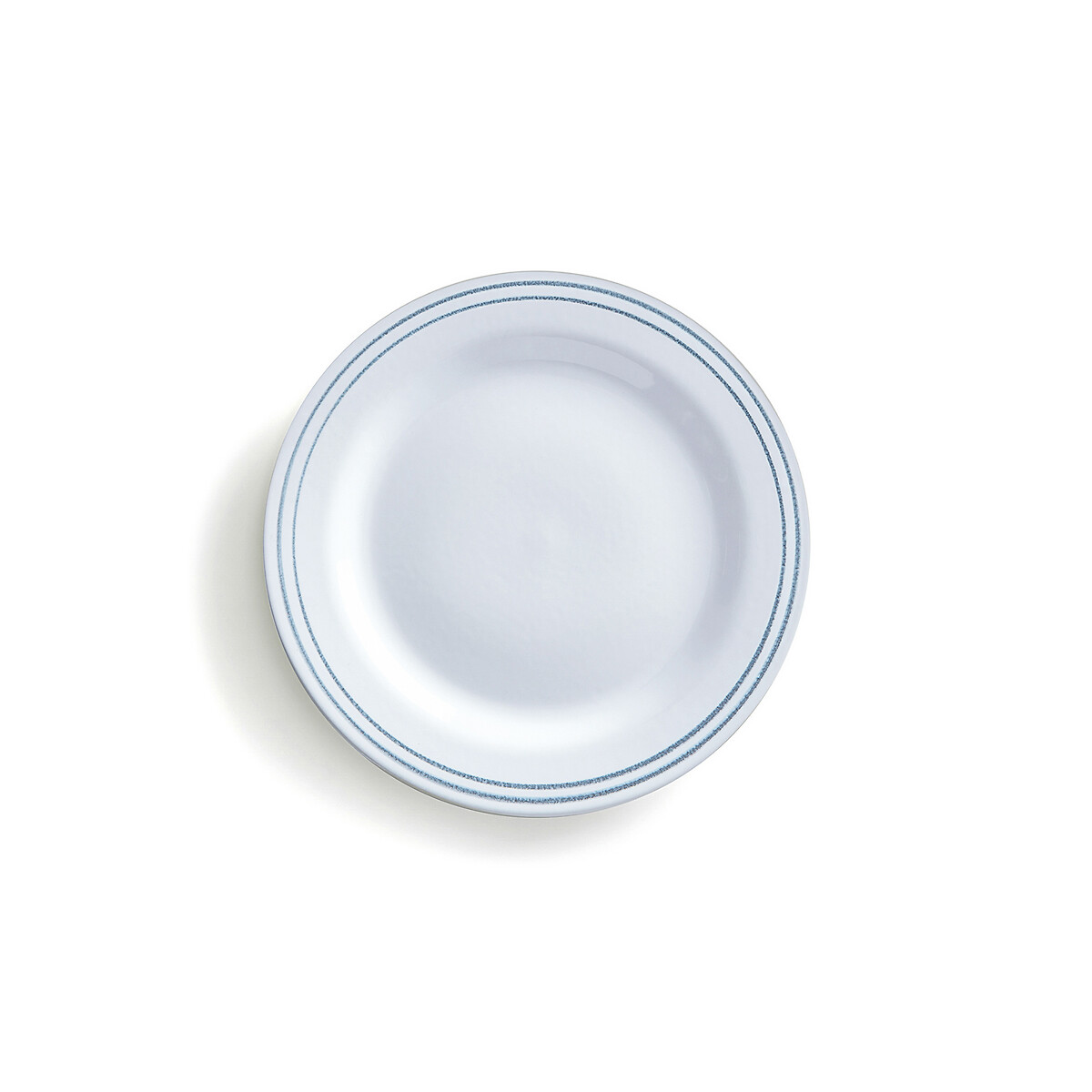 Lot de 6 assiettes blanches avec liseré or diametre 19 cm 