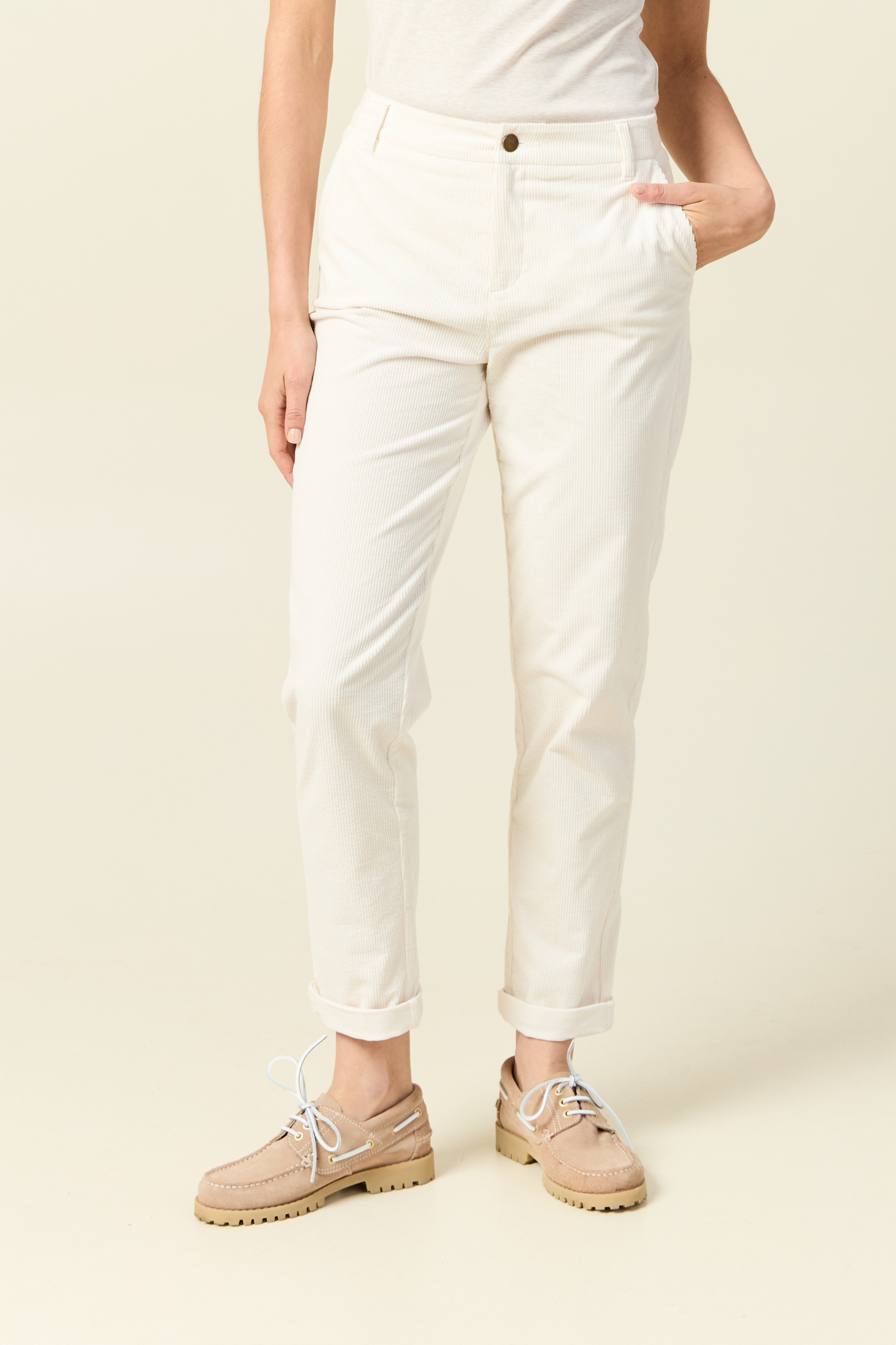 Pantalon large 7/8ème taille haute, BONOBO