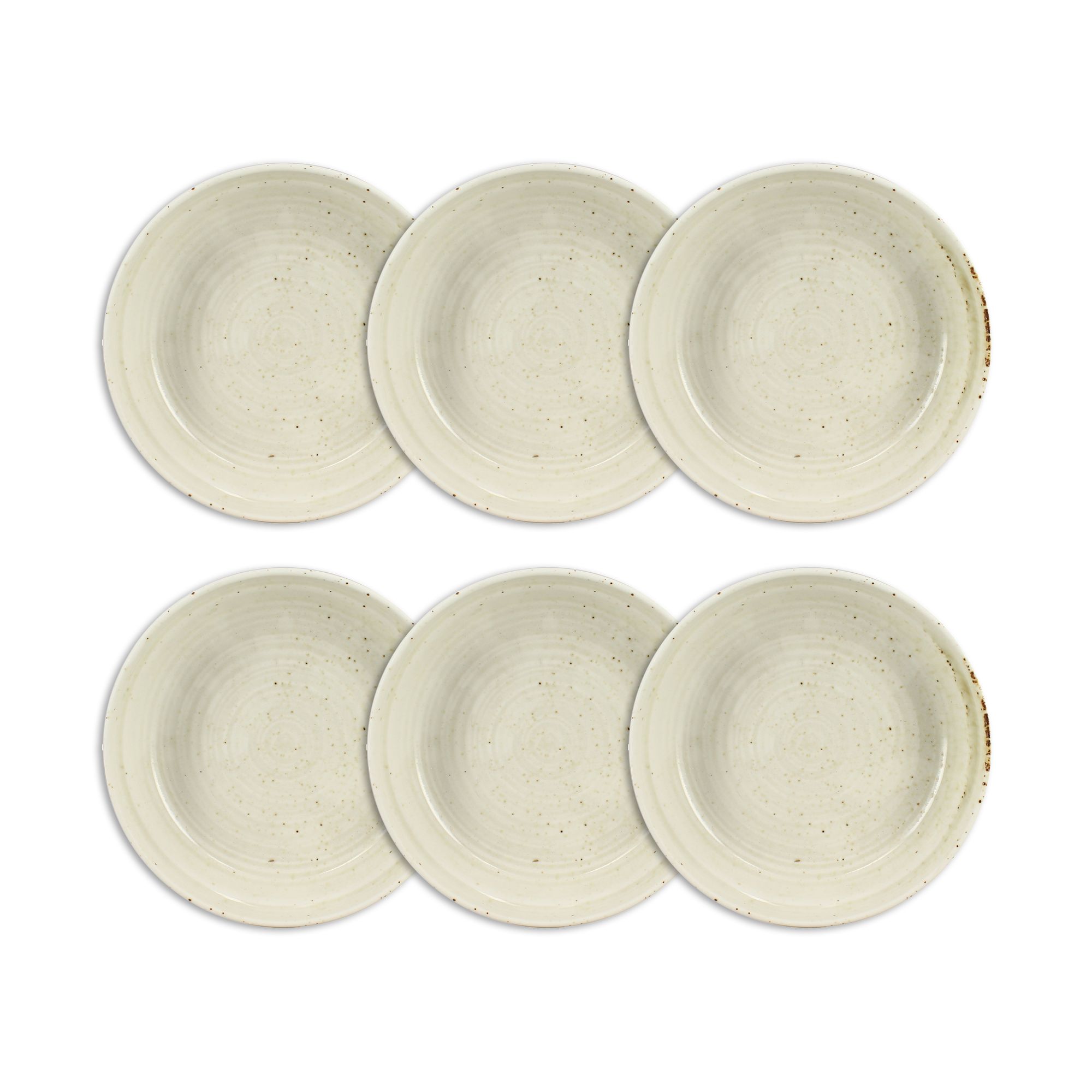 Lot de 6 assiettes creuses 34cl en porcelaine, ORA, OGO LIVING