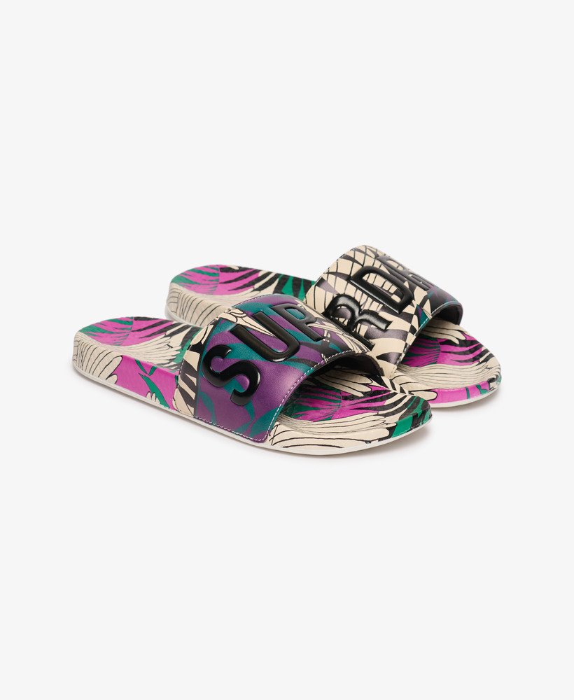Claquettes de Piscine à Imprimé Intégral, SUPERDRY