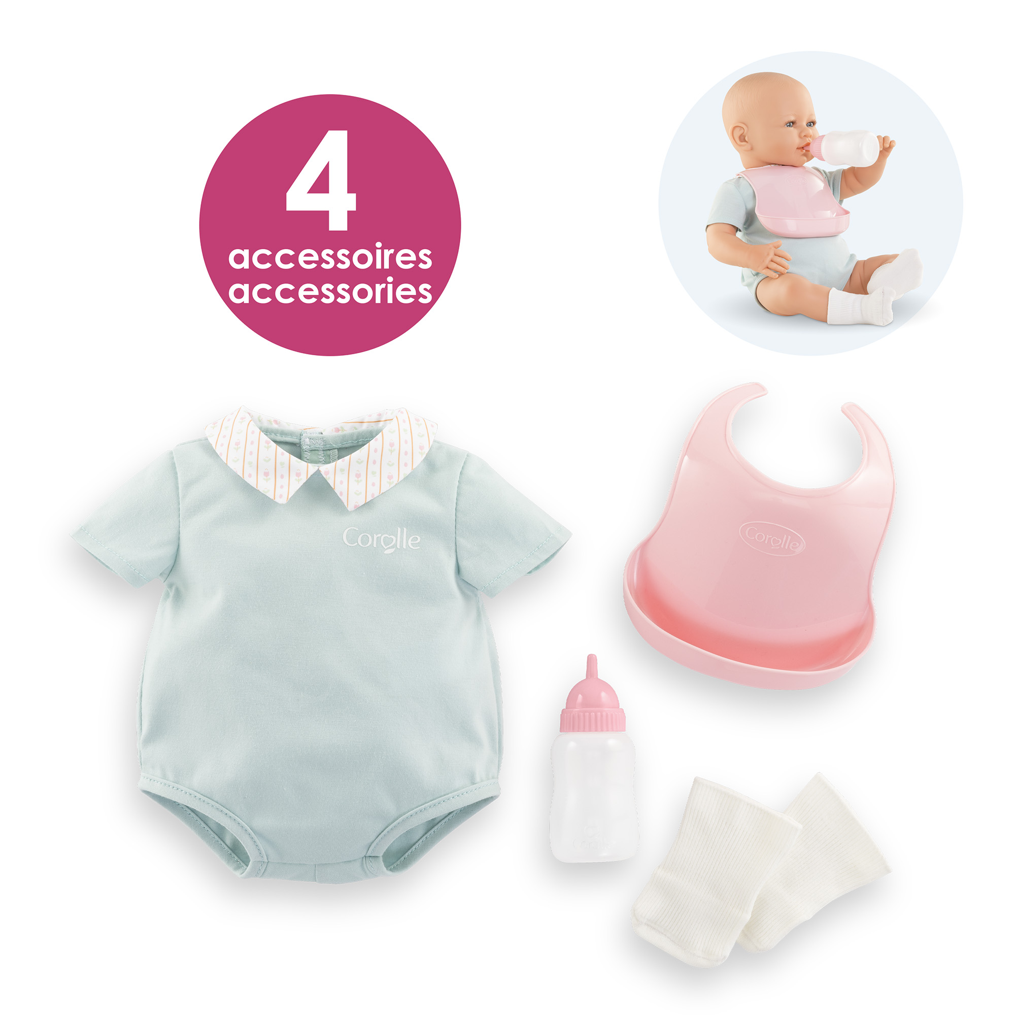 Coffret Layette Nouveau Né pour poupon 42 cm, COROLLE