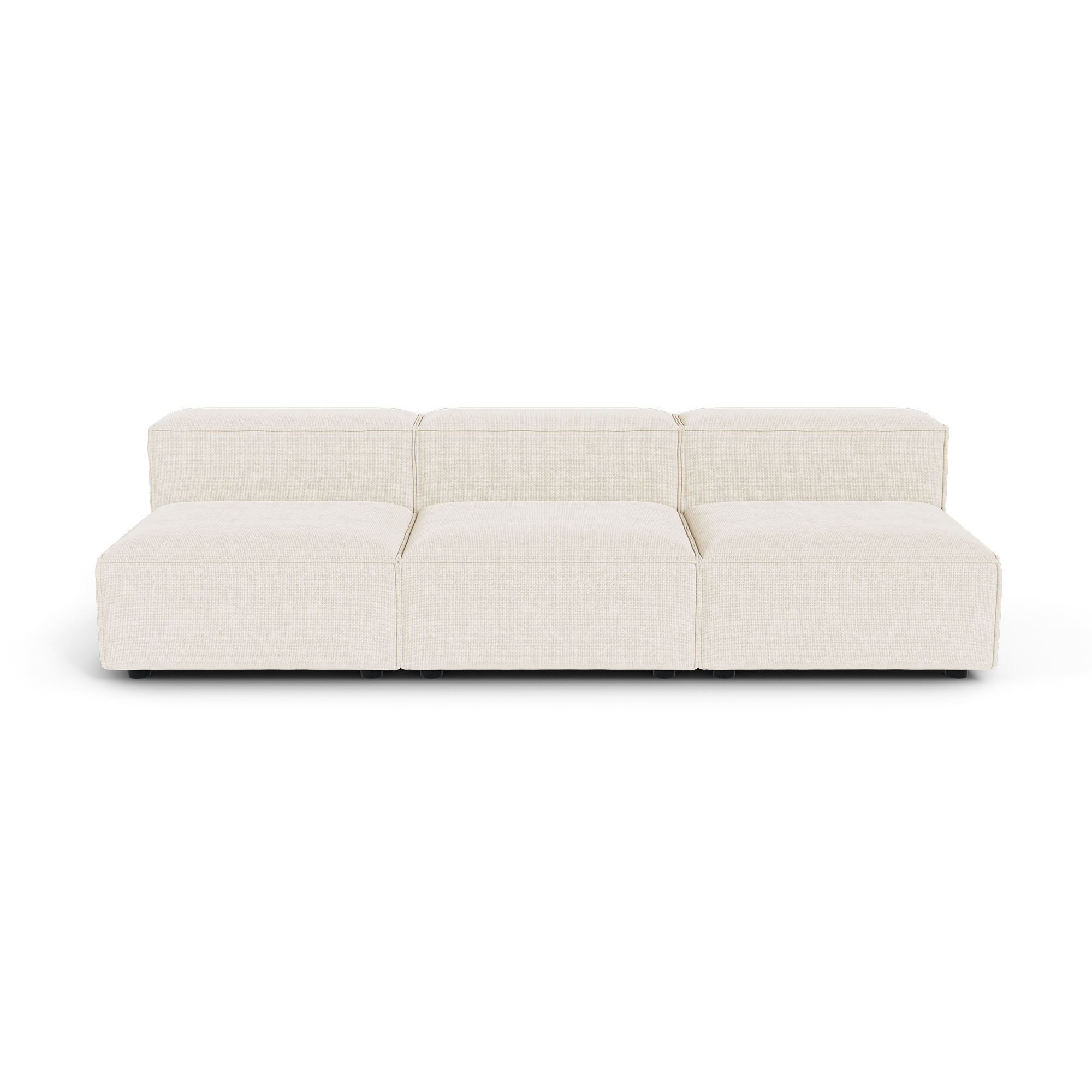 Canapé modulable 5 places en velours chenillé CUBI, SIA HOME