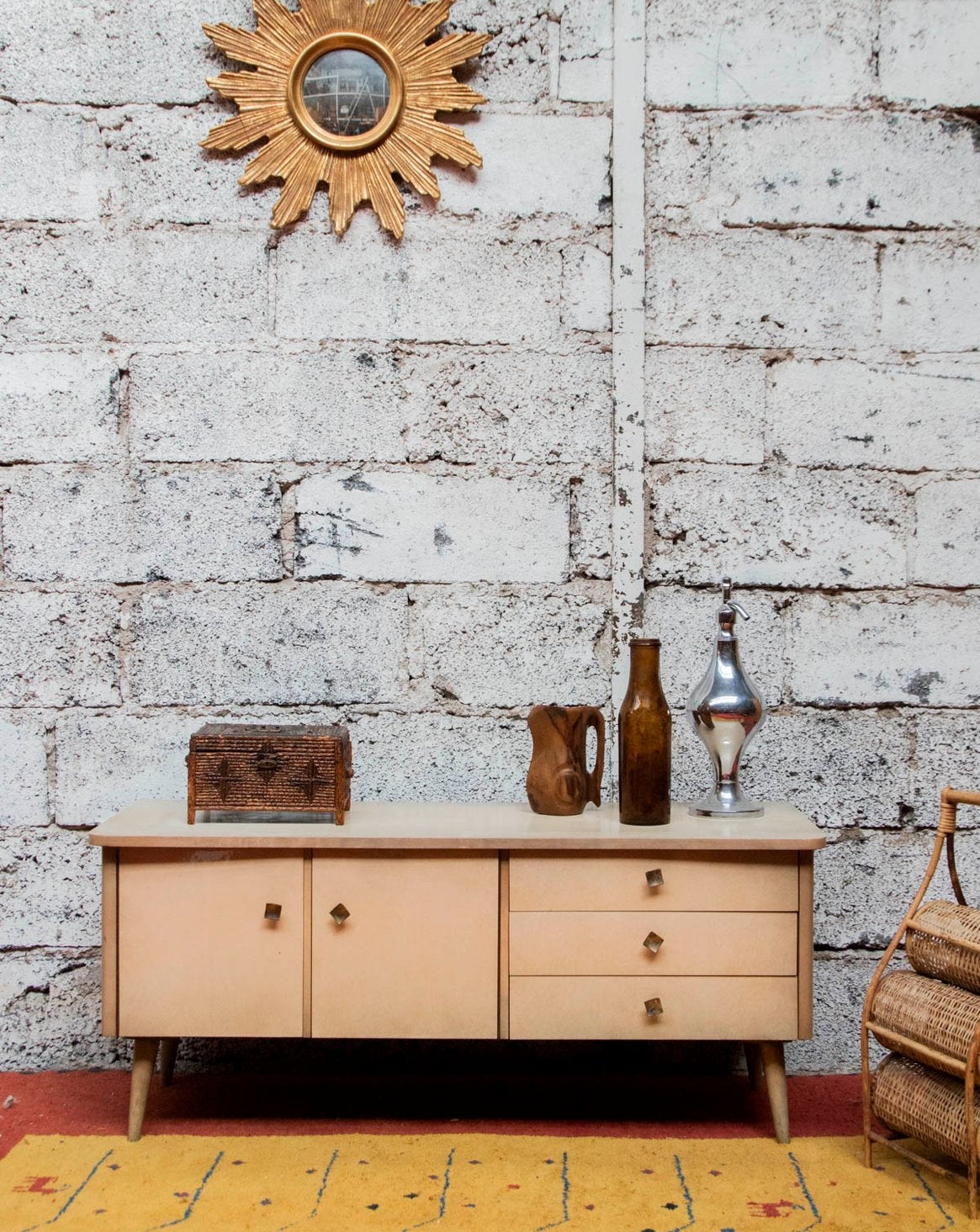 Enfilade basse en bois clair Margaret N°405 - Bon état, DEBONGOUT