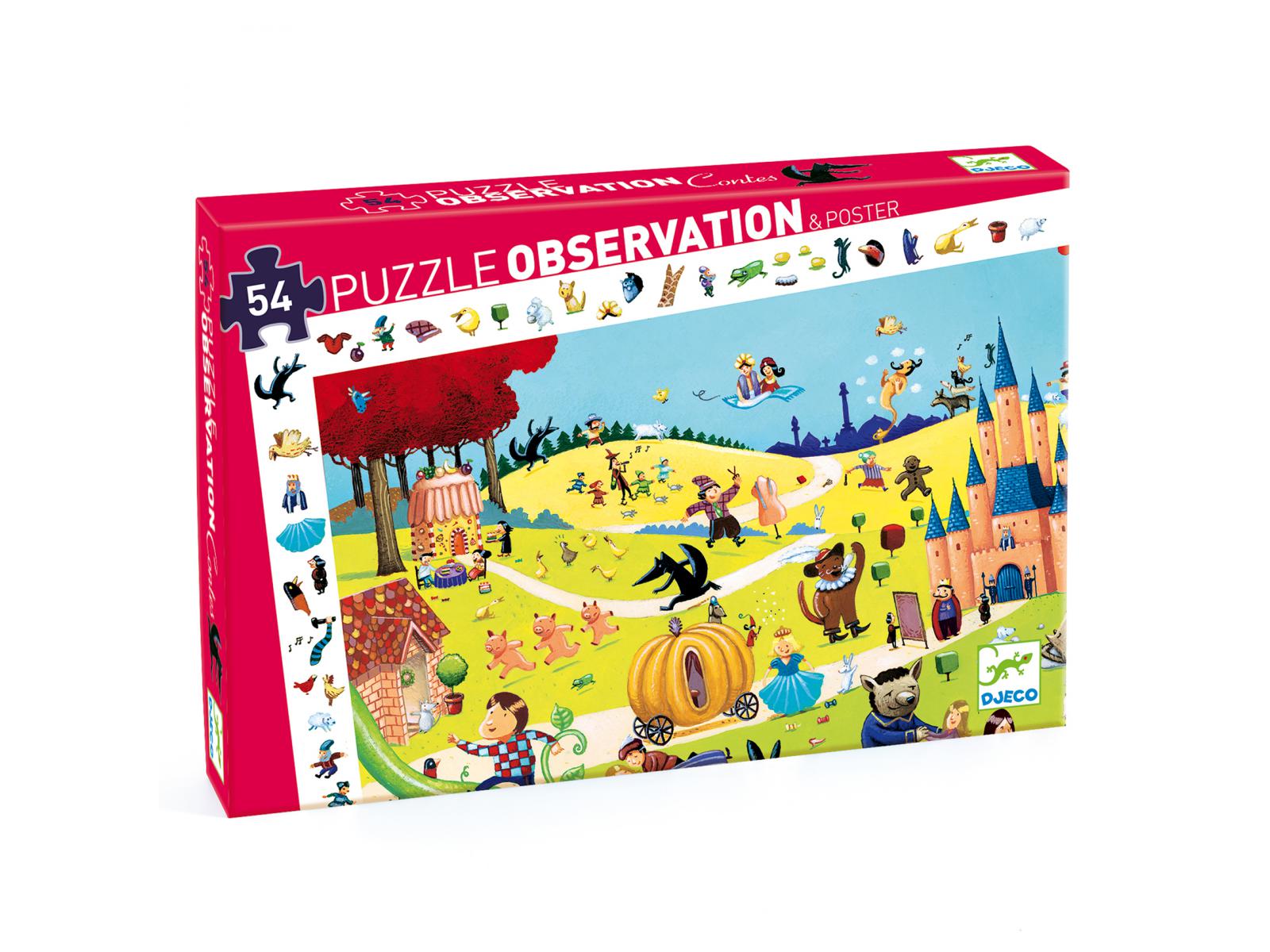 Puzzle observation Contes 54 pcs, DJECO