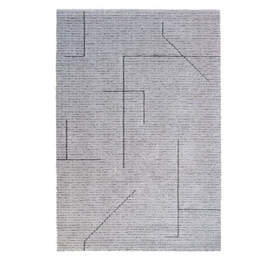 Tapis contemporain à motif géométrique gris 160x230 cm - CAIRNS DRAWER