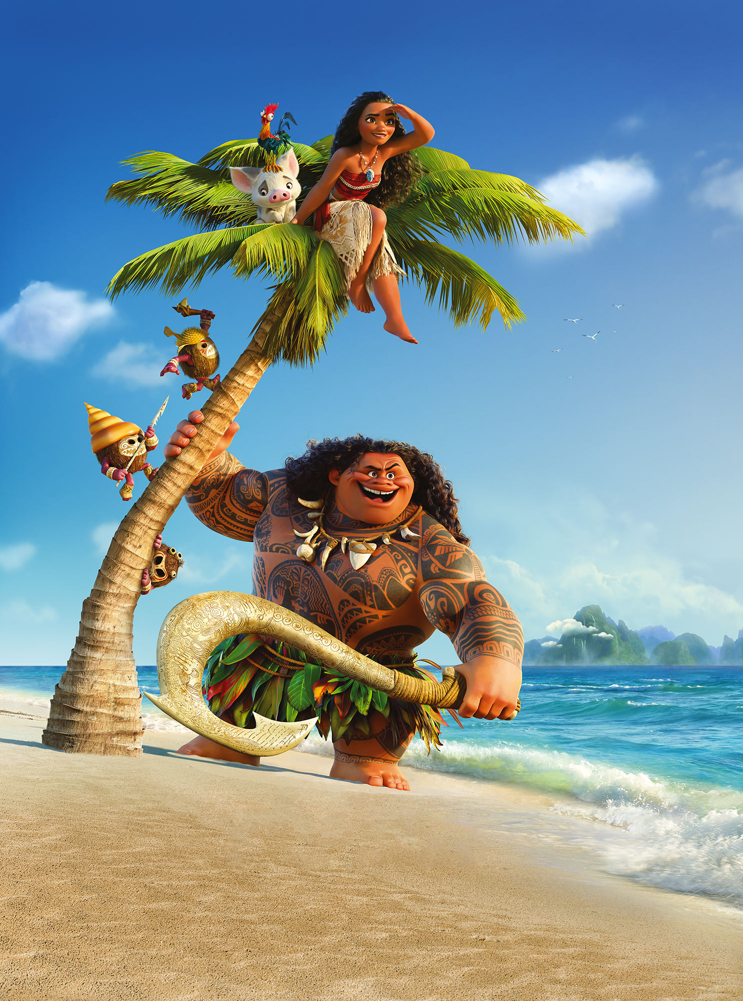 Papier peint Komar - Moana and Maui - 184 x 248 cm, HEXOA