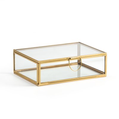Uyova Rectangular Trinket Box in Brass/Glass LA REDOUTE INTERIEURS