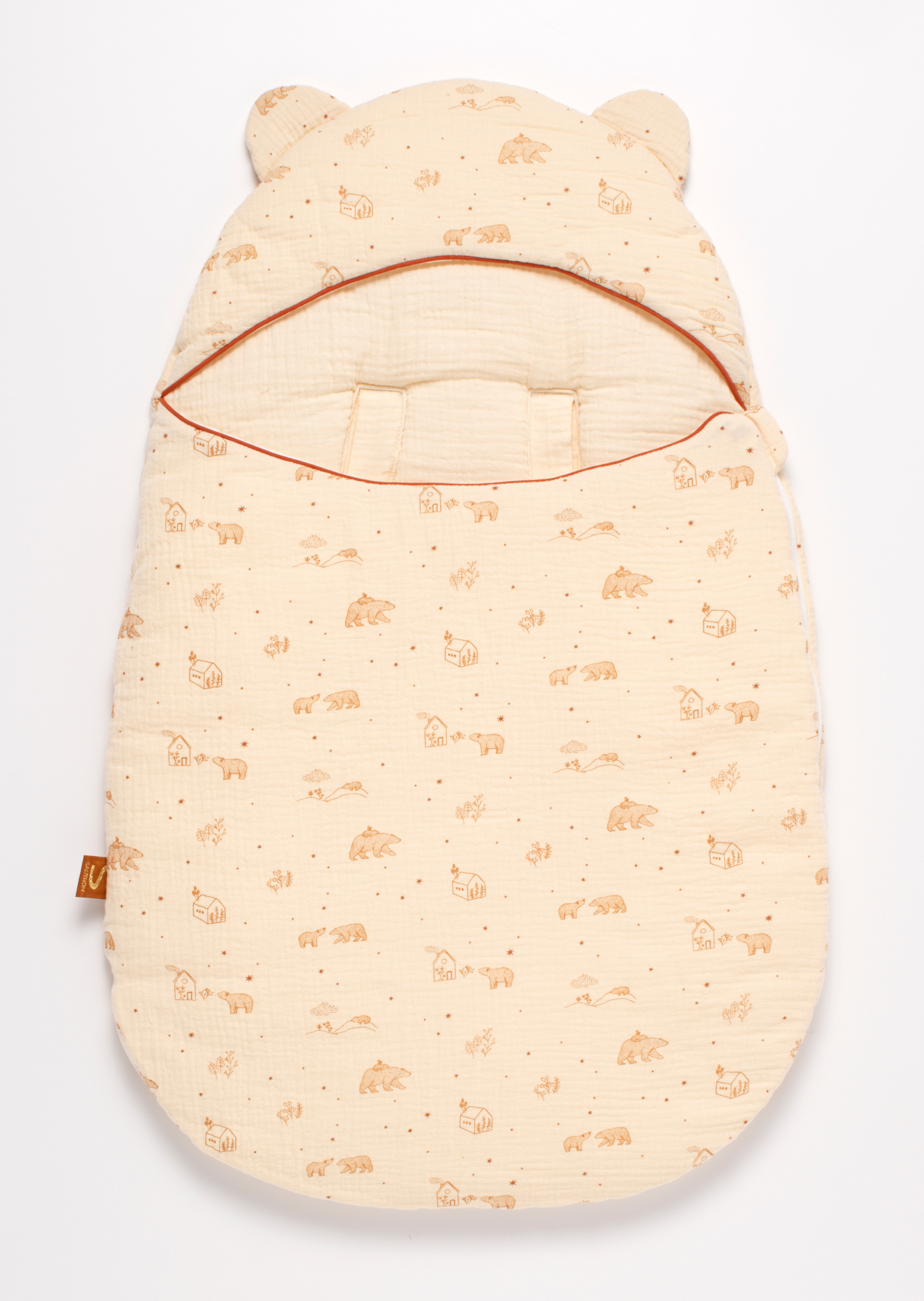 Nid d'ange gaze de coton 5 attaches, SAUTHON