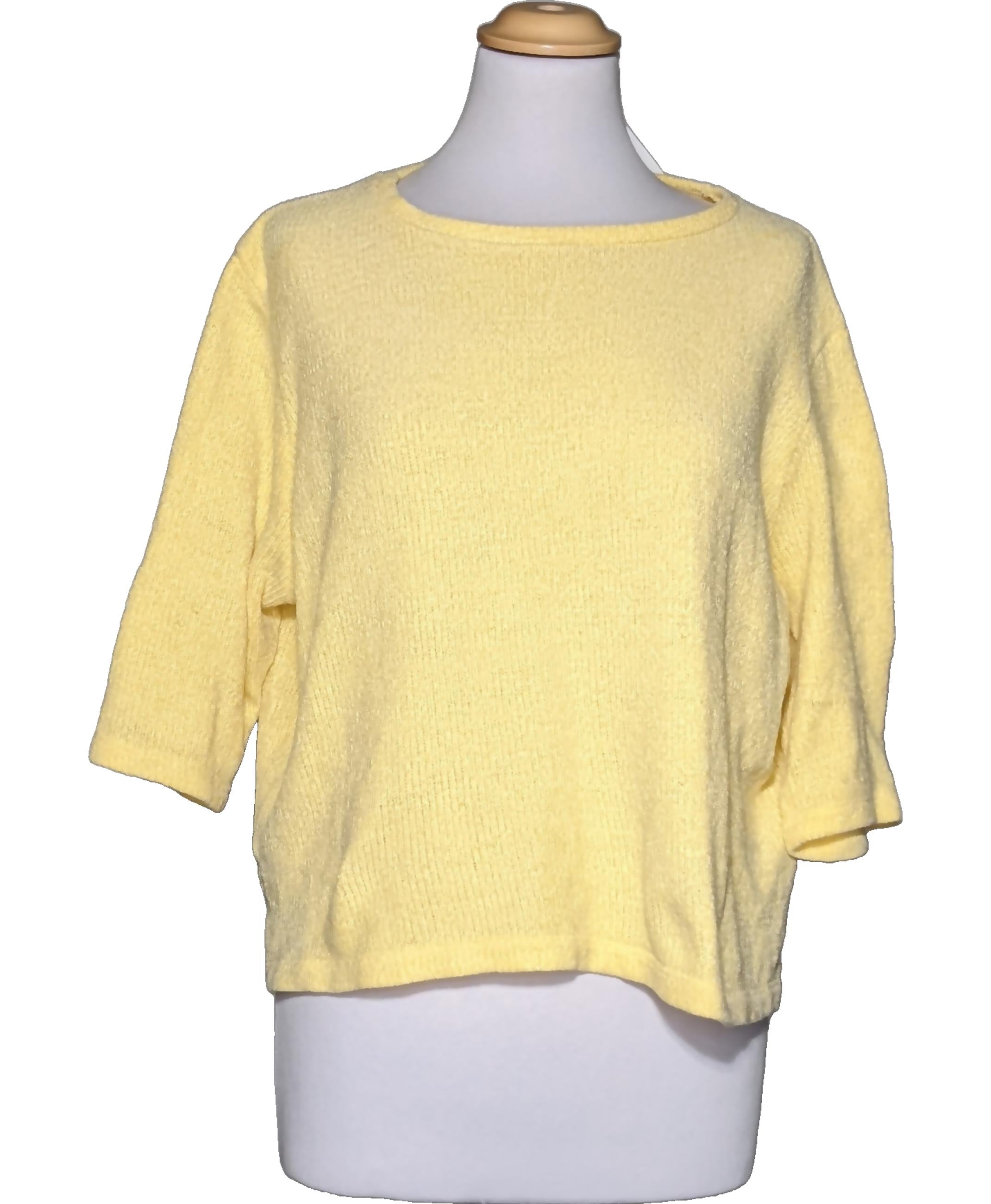 Pull tres bon etat jaune Zara La Redoute