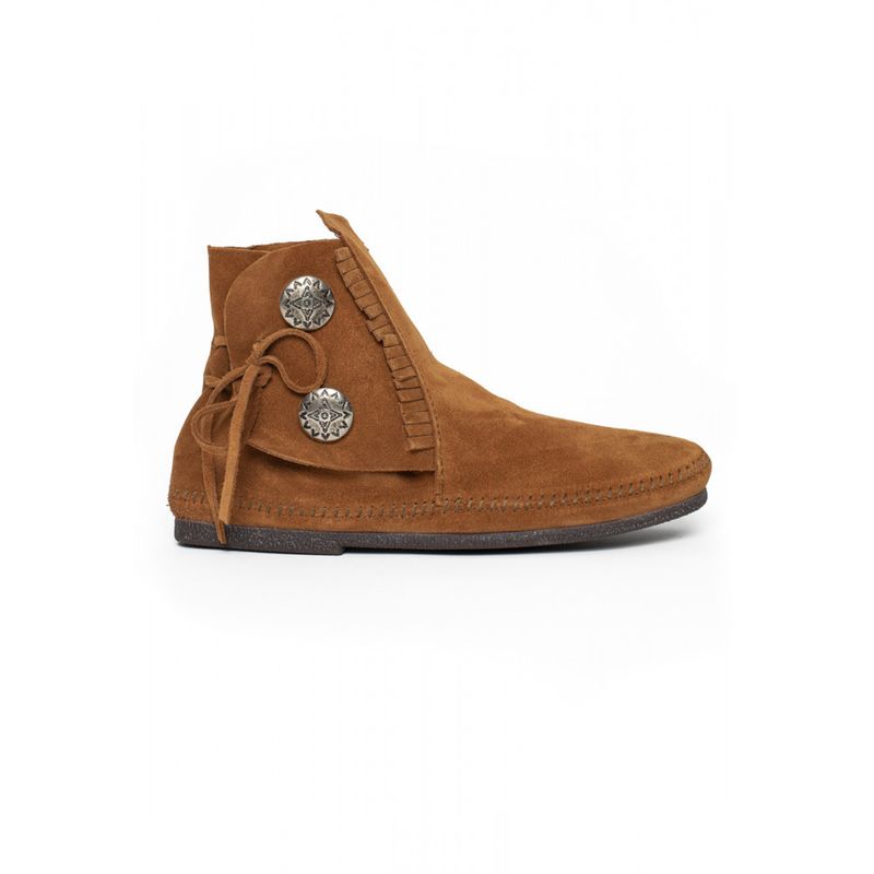 Minnetonka two button sale hardsole boot mens