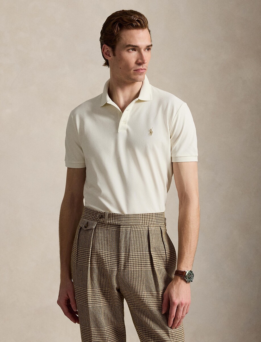 Polo en piqué stretch Custom Slim Fit, POLO RALPH LAUREN