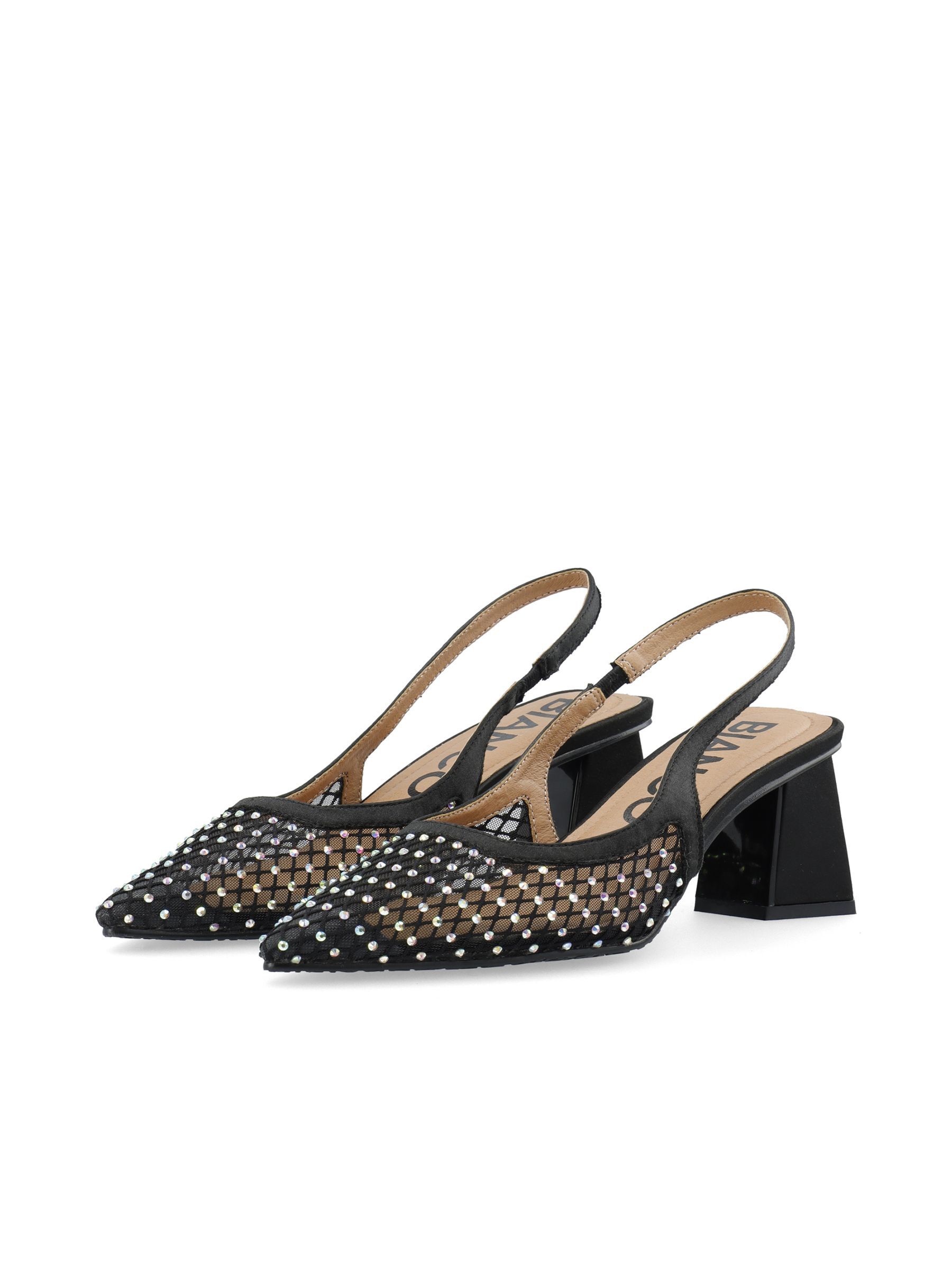 Chaussures À Bride Arrière, BIANCO