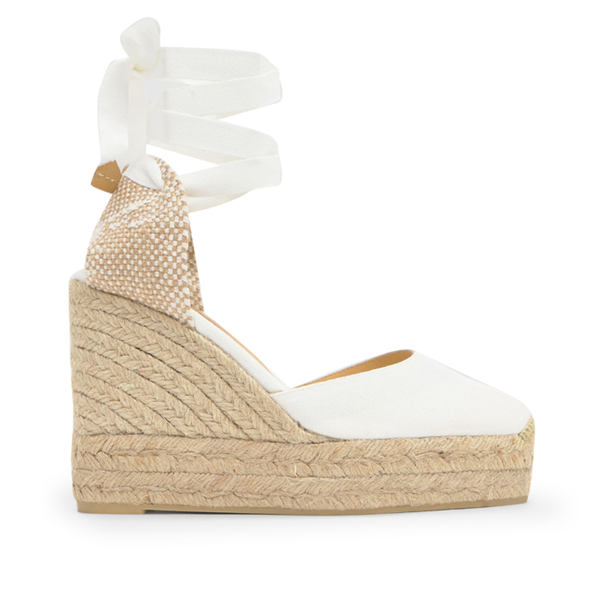 Espadrilles compensées en jute tressée à découpes CARINA EXTRA PLATFORM, CASTANER
