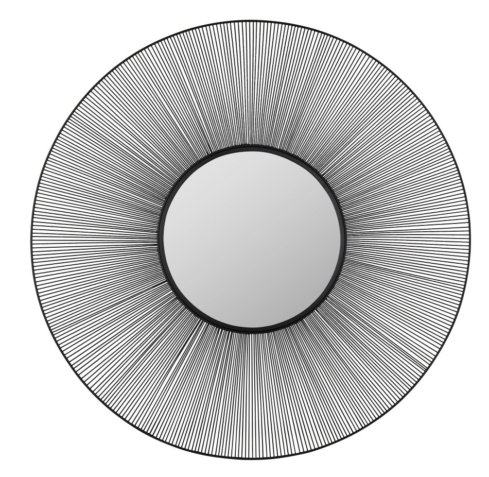 Miroir design en métal rond, MANIKA, BOITE A DESIGN