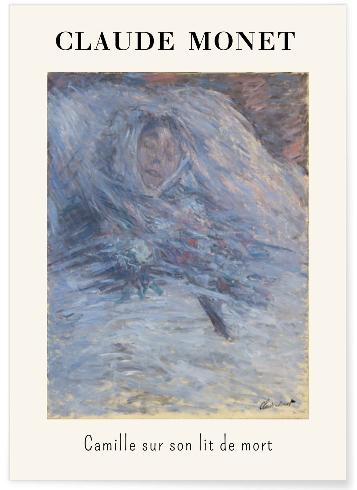 Affiche Claude Monet - Camille sur son Lit de Mort, L'AFFICHERIE
