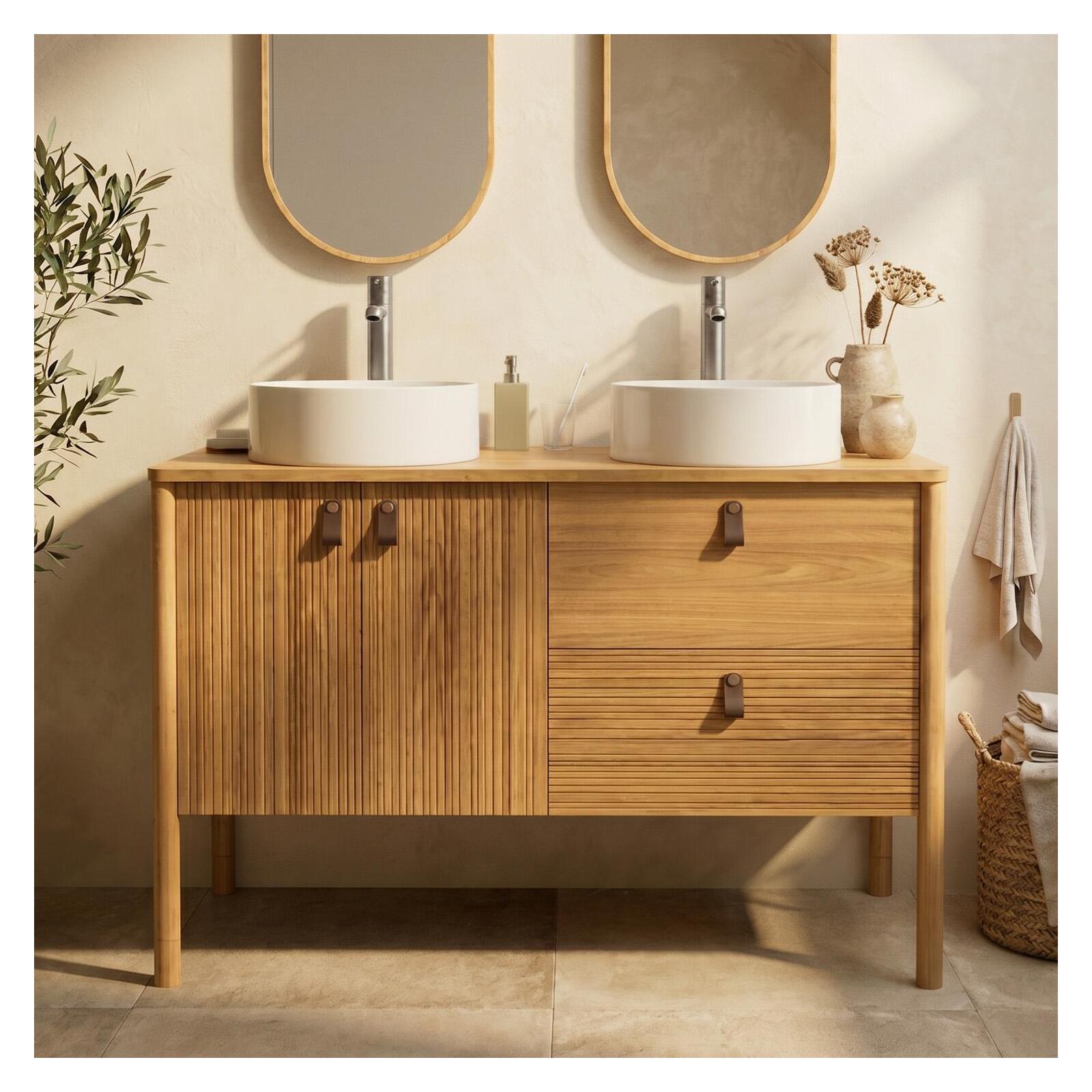 Meuble double vasque 120 cm avec vasques JOY, MOB IN