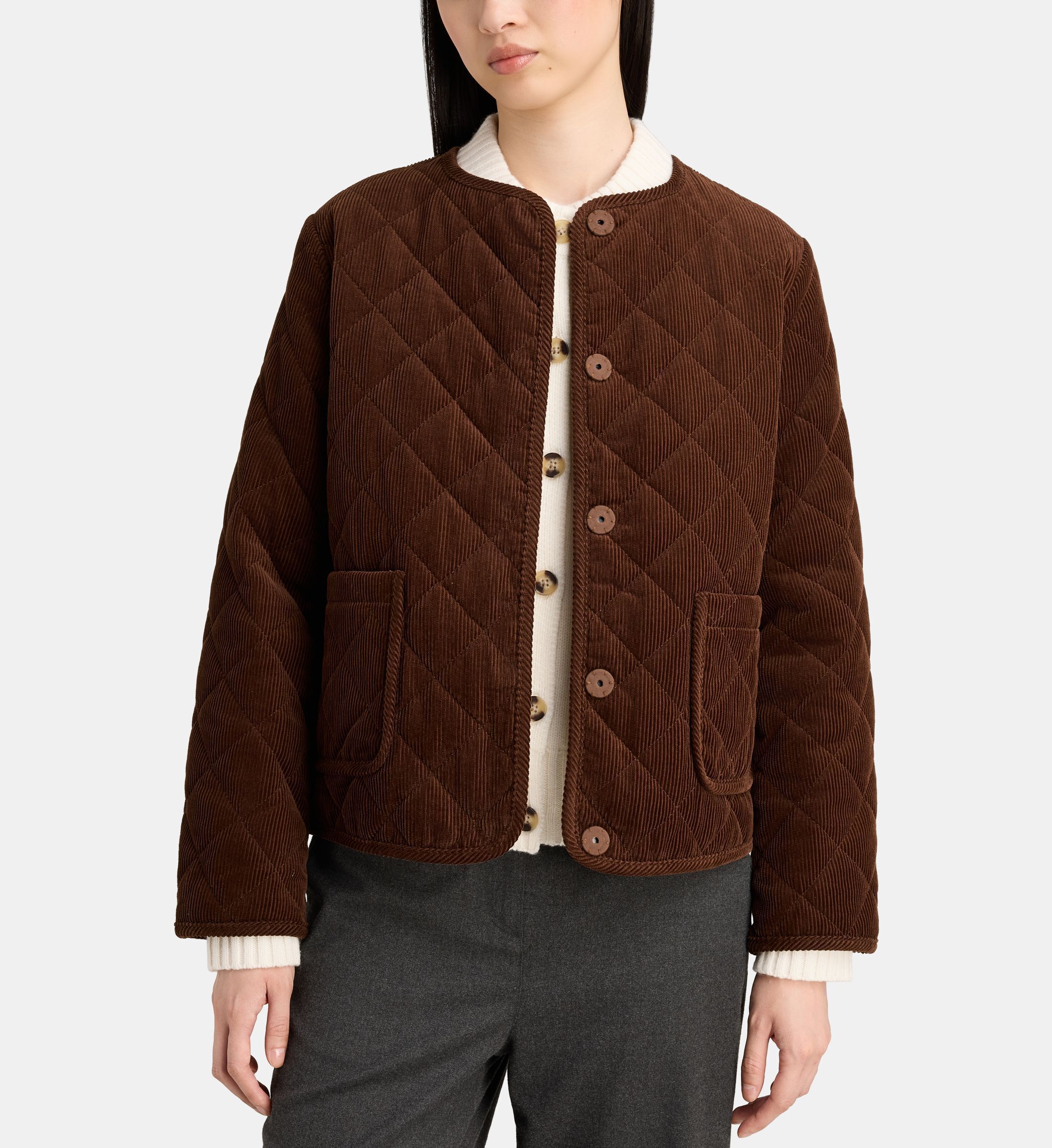 Veste droite orfila en velours matelassé, JODHPUR