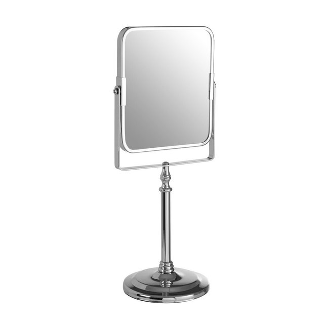 Square Table Mirror in Chrome, silver-coloured, SO'HOME
