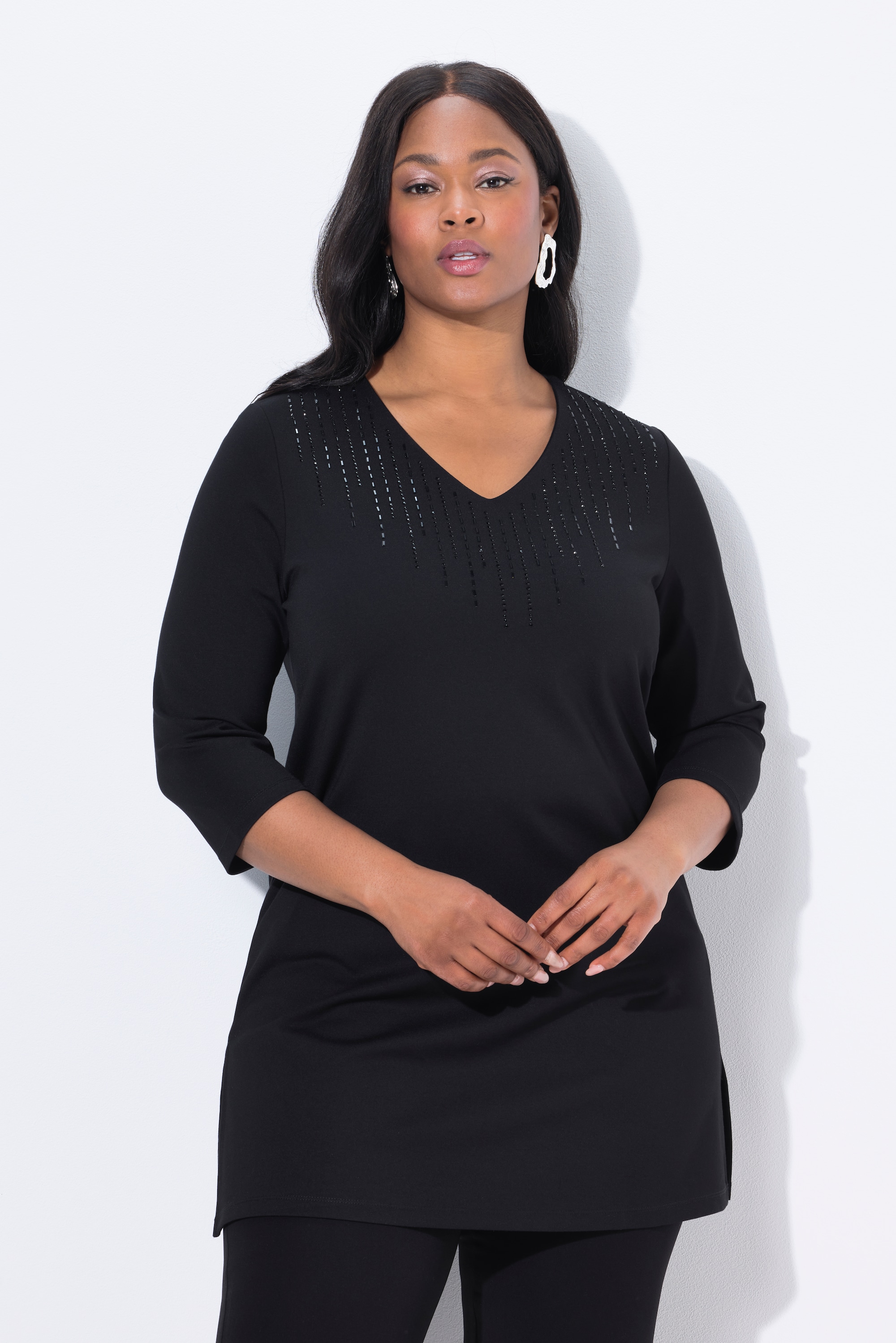Sweat-shirt avec strass fantaisie, ULLA POPKEN