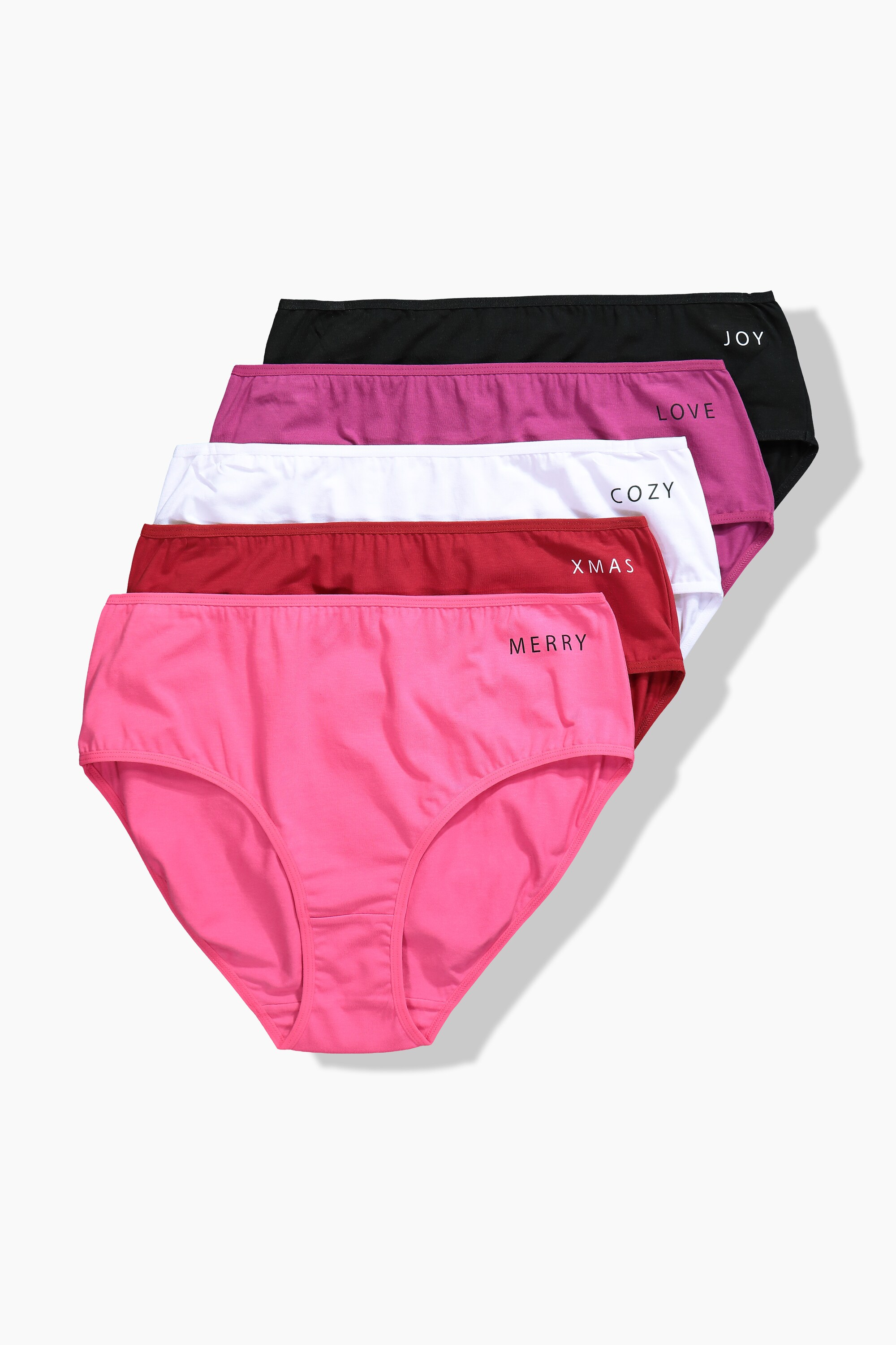 Culottes midi, lot de 5, petit message, ULLA POPKEN