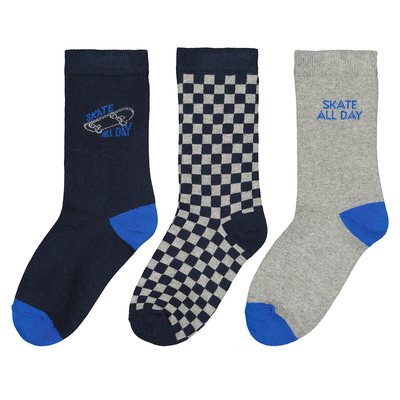 Pack of 3 Pairs of Socks in Cotton Mix LA REDOUTE COLLECTIONS