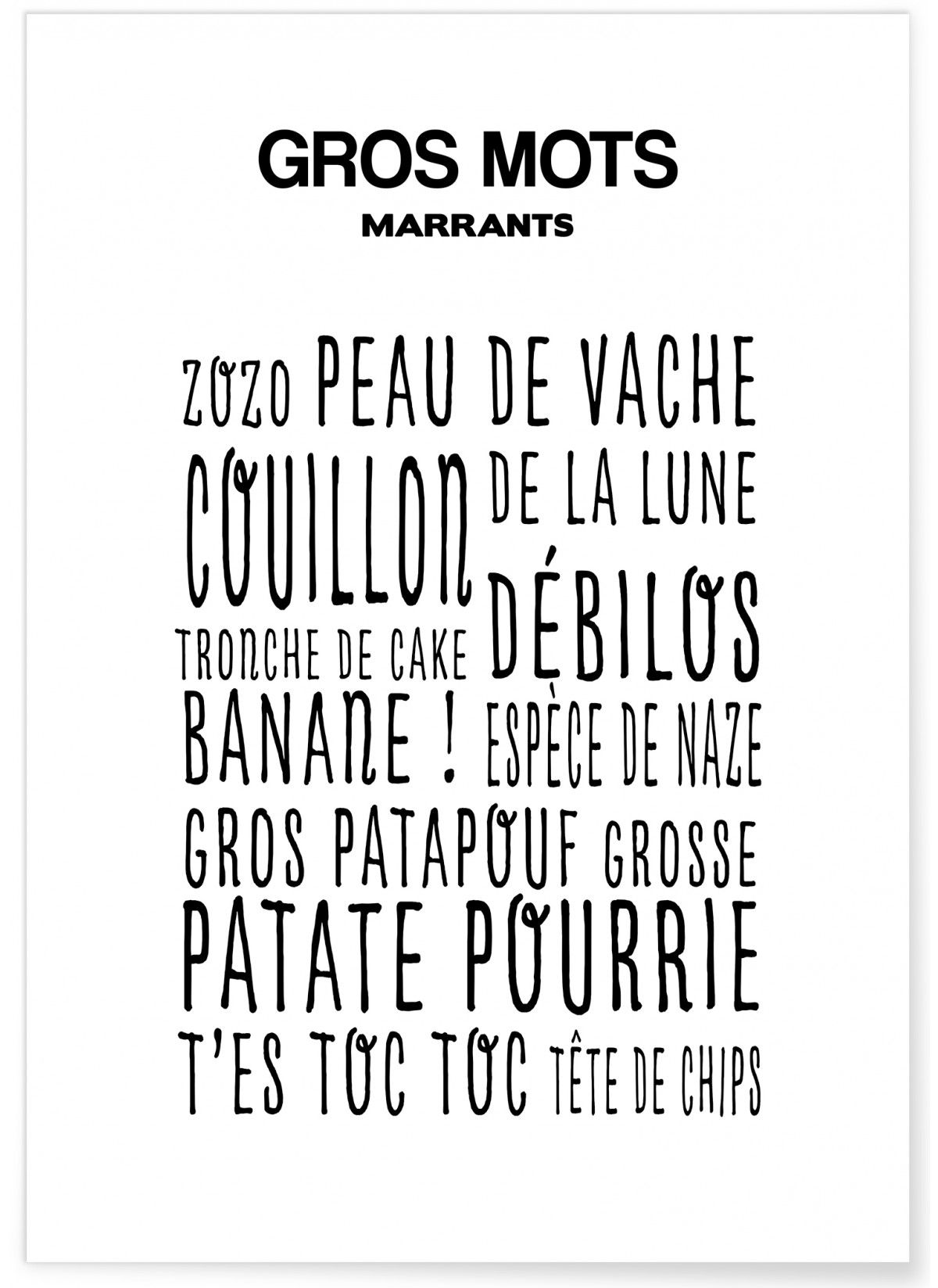 Affiche Gros Mots Marrants, L'AFFICHERIE