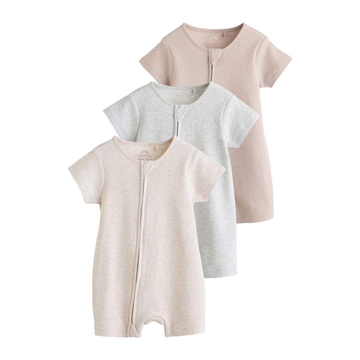 Barboteuse zippée double sens, lot de 3, NEXT