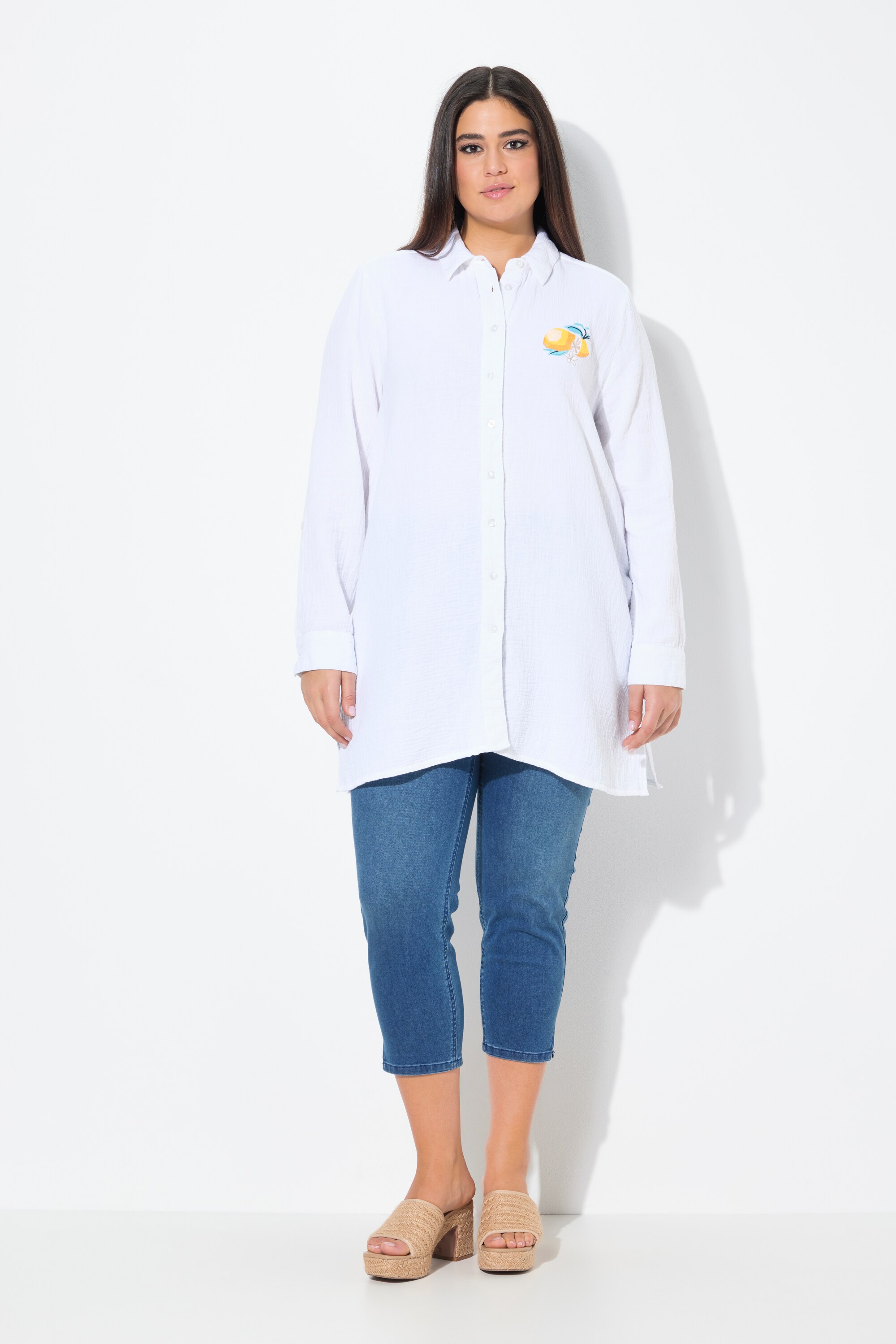 Chemisier en mousseline. Motifs, ULLA POPKEN