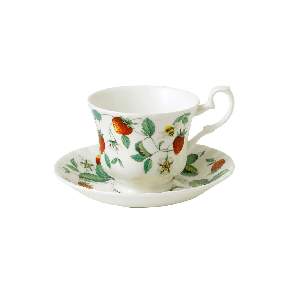 Tasse et sous tasse à thé Alpine Strawberry 23 cl - ALPINE STRAWBERRY, ROY KIRKHAM