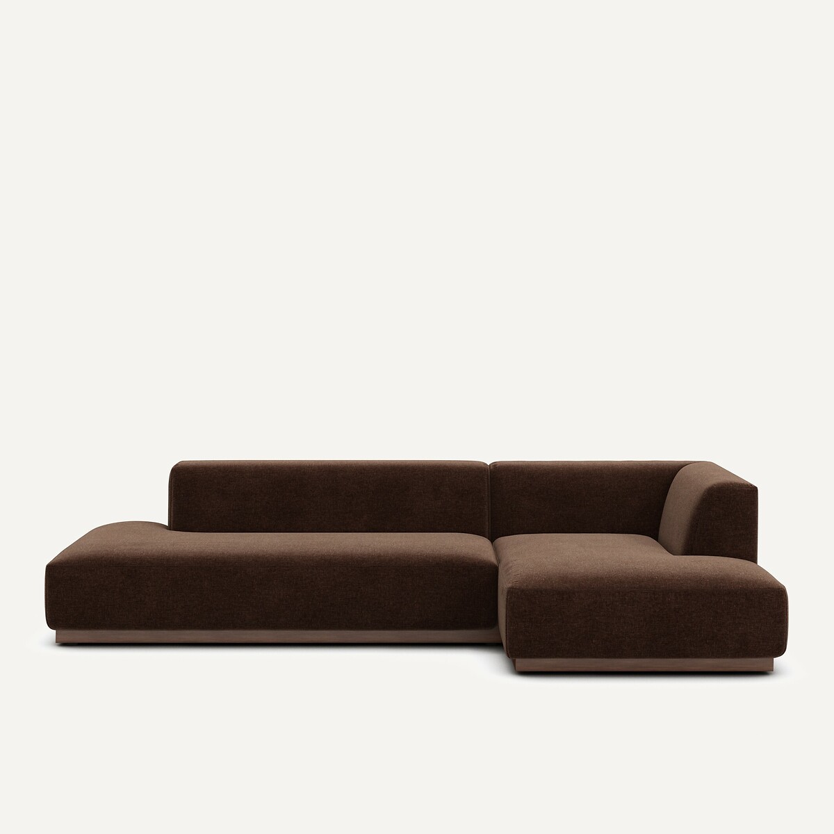 AM.PM Rechter hoekbank XL in chenille fluweel, Jacopo