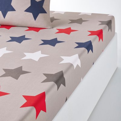 Star Print 100% Cotton Fitted Sheet SO'HOME