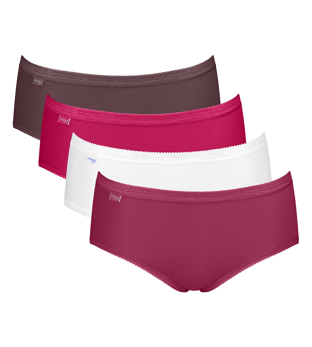 Lot de 4 culottes midi, SLOGGI BASIC+, SLOGGI