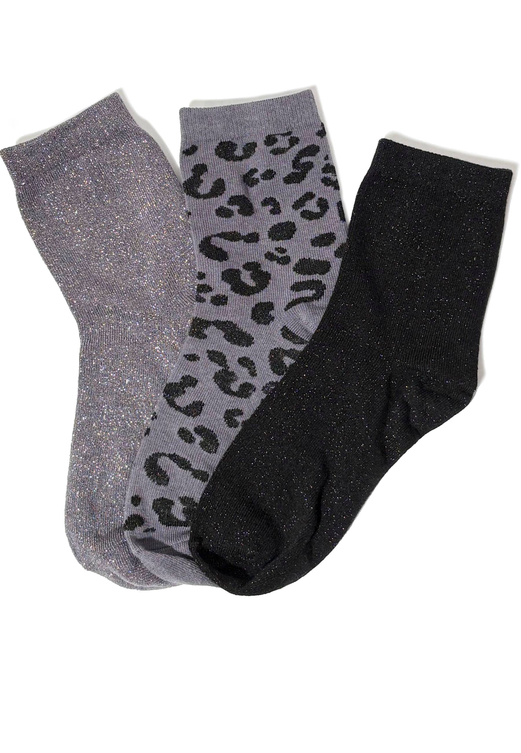 Lot de 3 paires de chaussettes pailletées ANINA, DEELUXE
