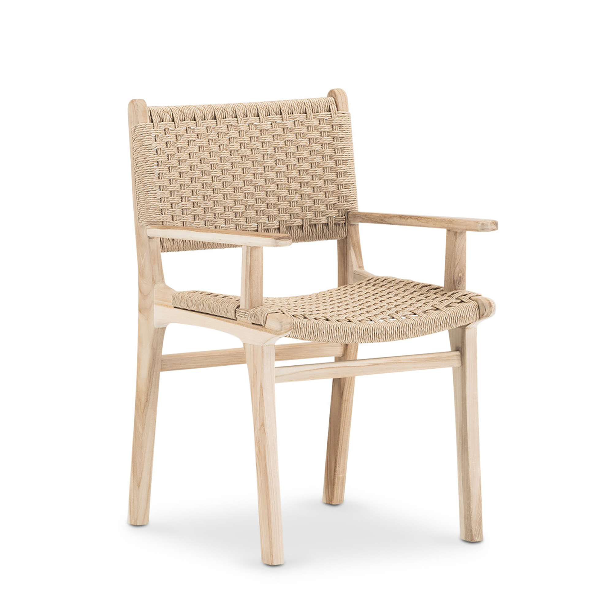 Chaise en bois, rotin, lot de 2, MODENA, DEFORA HOME