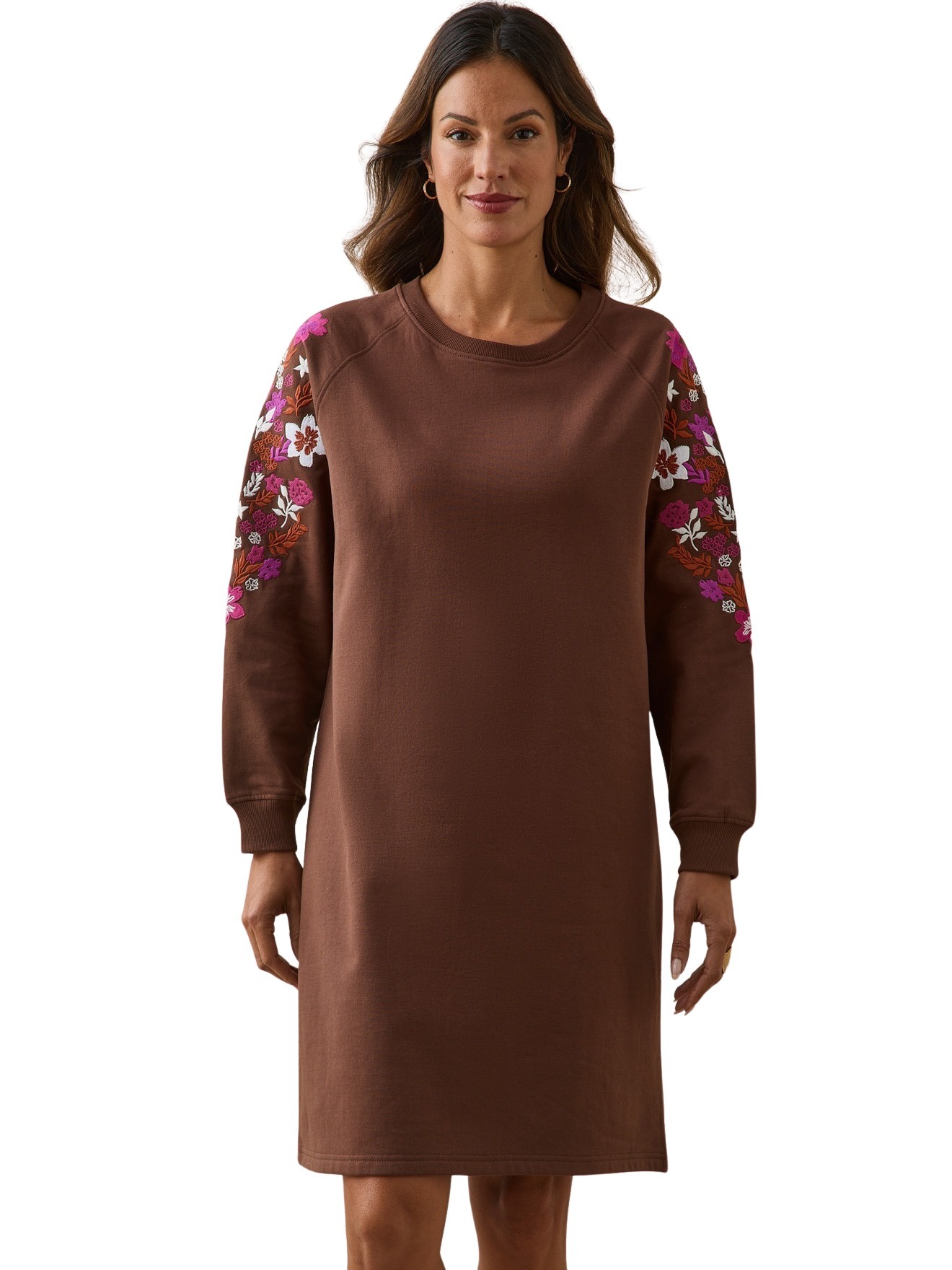 Robe ample col rond manches longues, DAXON