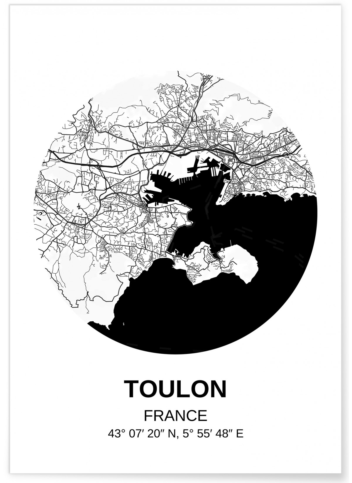 Affiche Carte Toulon, L'AFFICHERIE