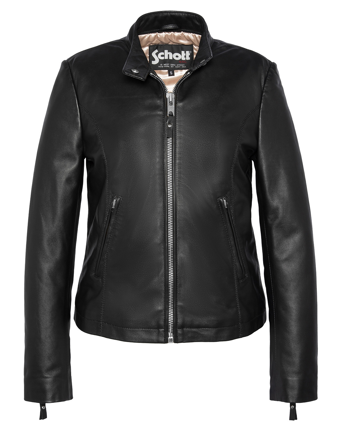 Blouson biker, cuir d'agneau, SCHOTT