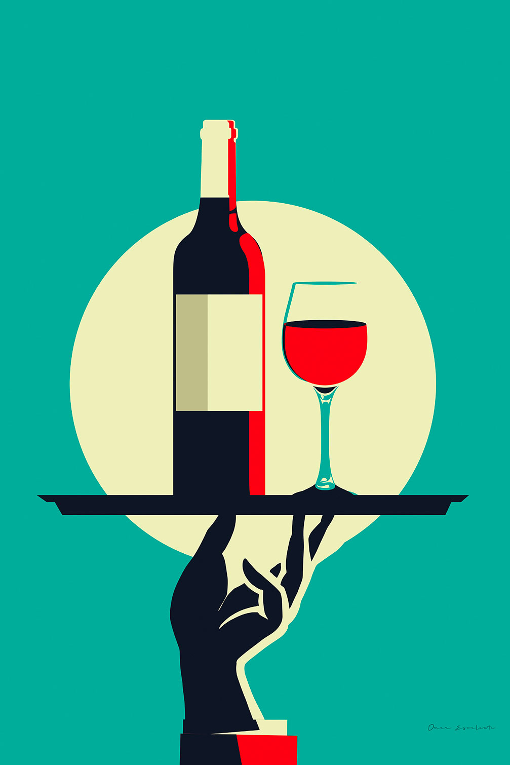 Tableau cuisine Verre de vin à la Française, HEXOA
