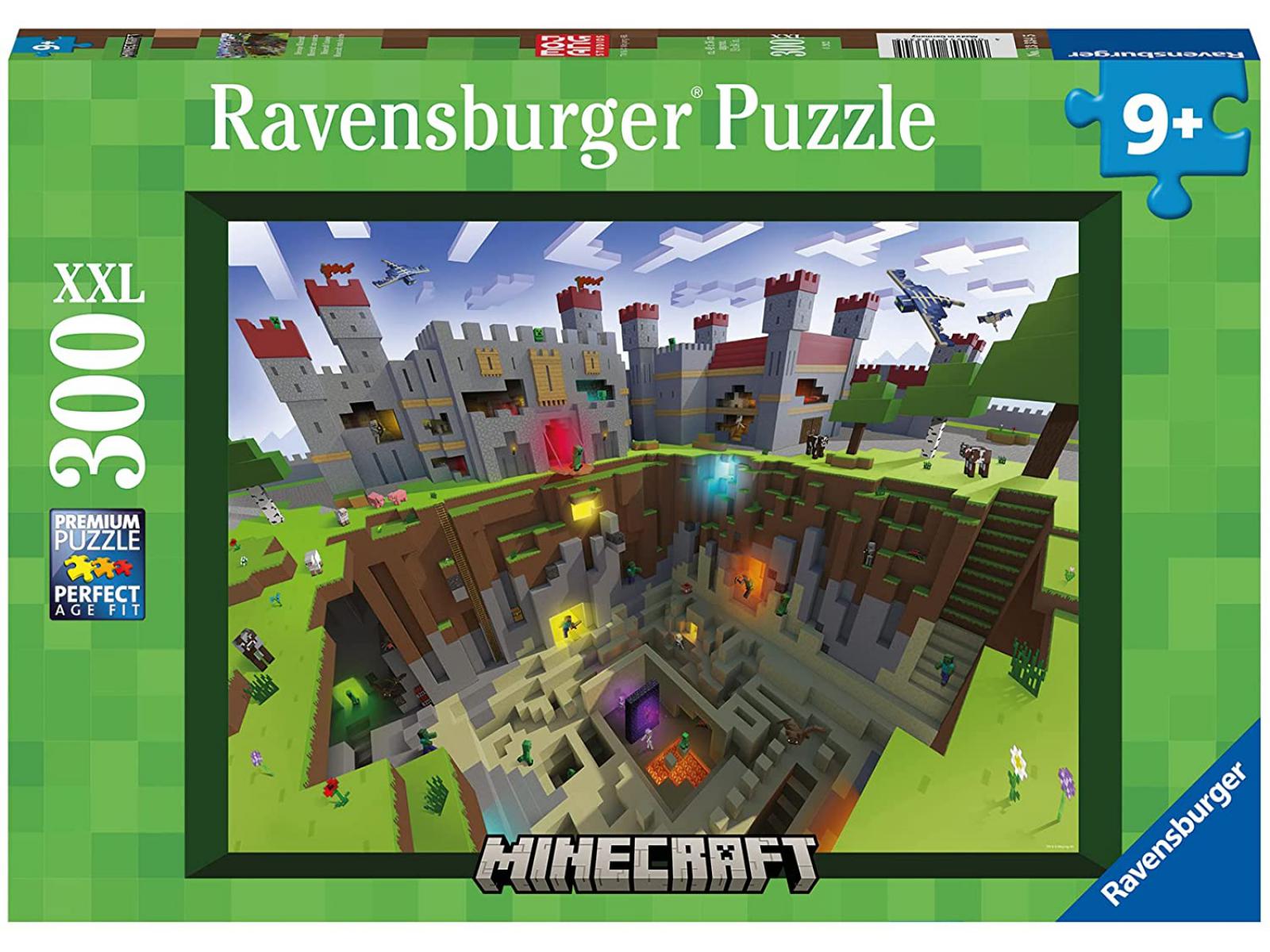 Puzzle 300 pièces XXL - Découpe Minecraft, RAVENSBURGER