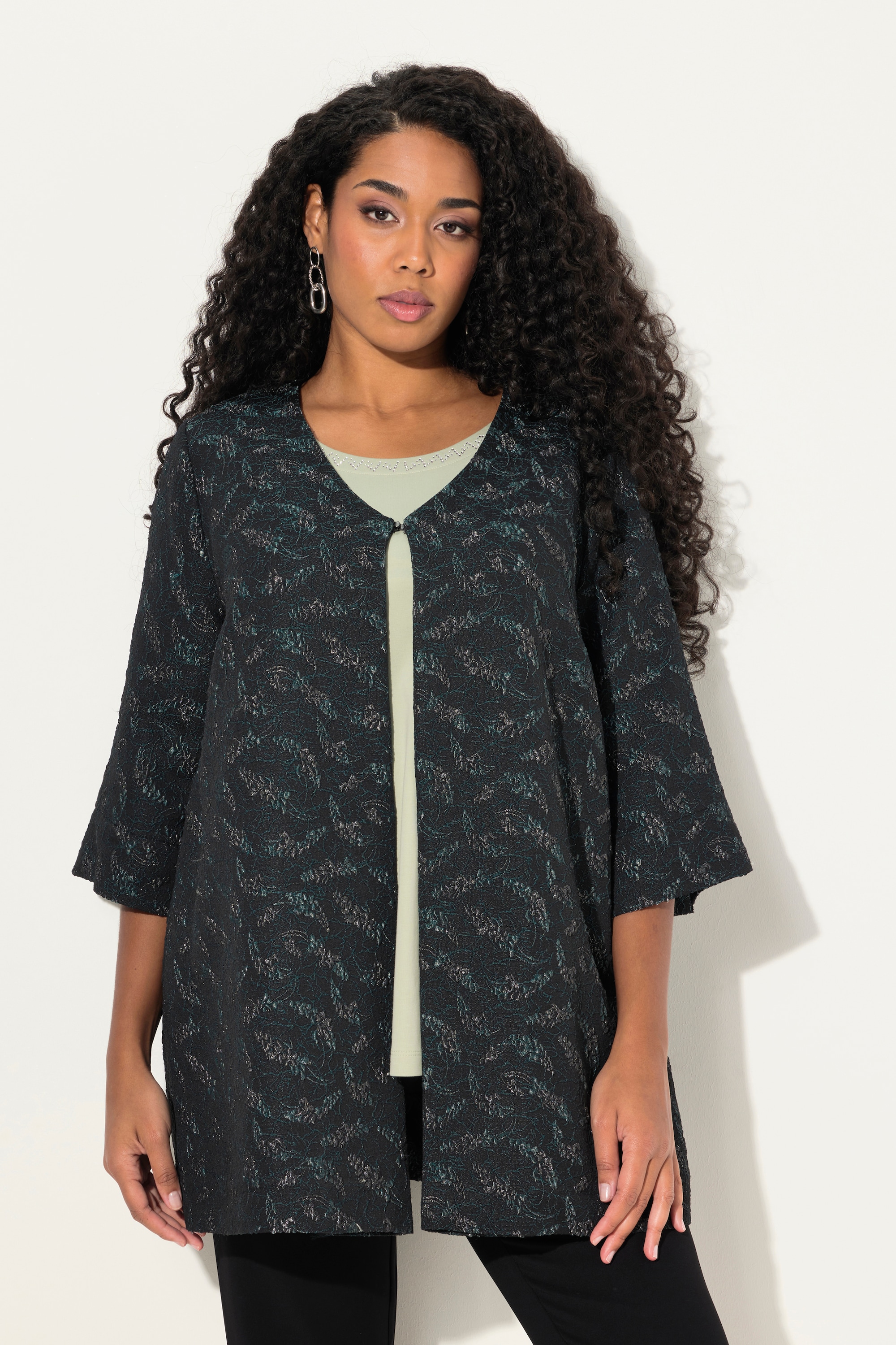 Veste en jersey, encolure en V, ULLA POPKEN