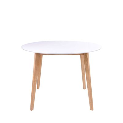 Table à manger en bois ø105cm blanc - VOJENS HOUSE NORDIC